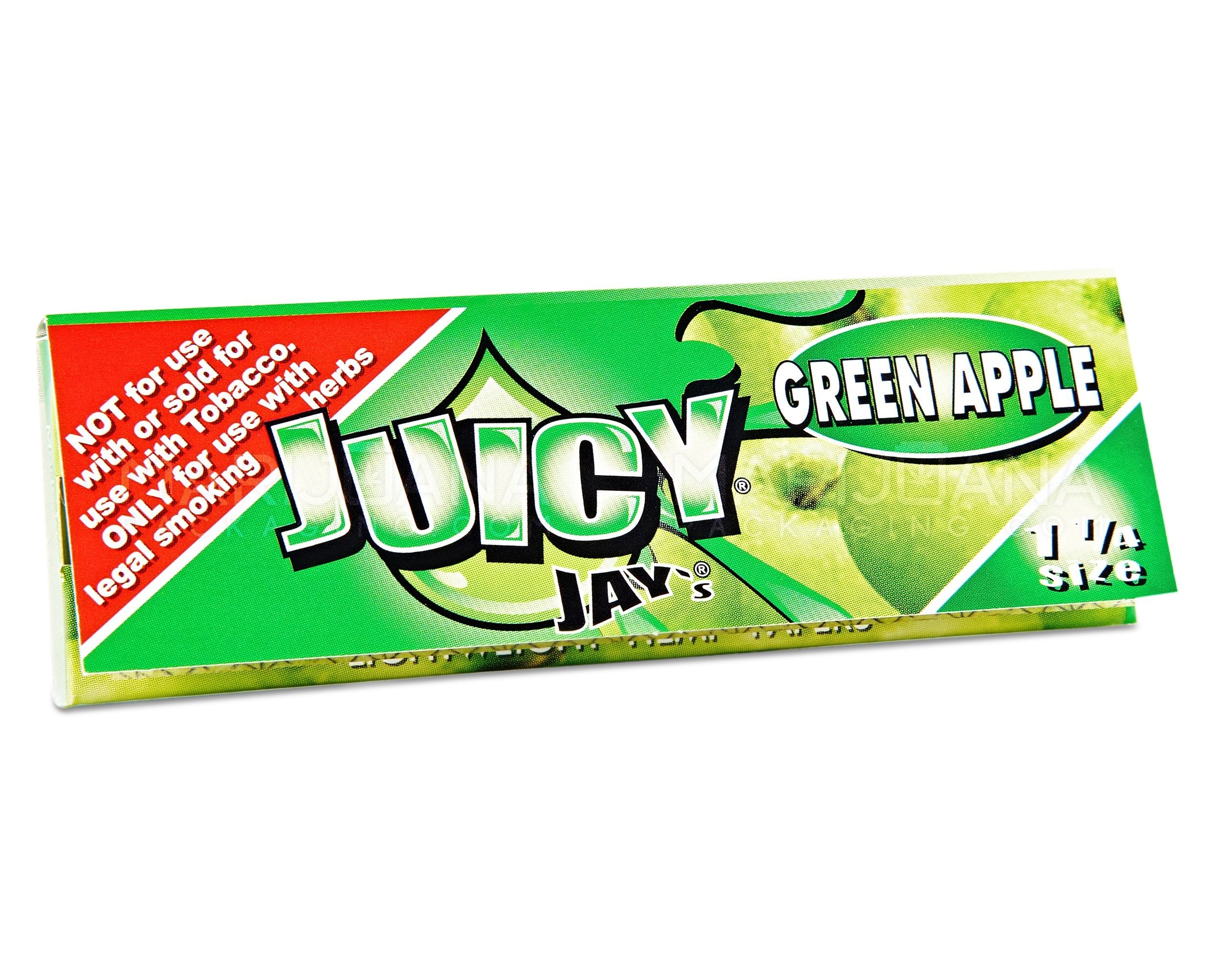 JUICY JAY'S | 'Retail Display' 1 1/4 Size Hemp Rolling Papers | 76mm - Green Apple - 24 Count - 2