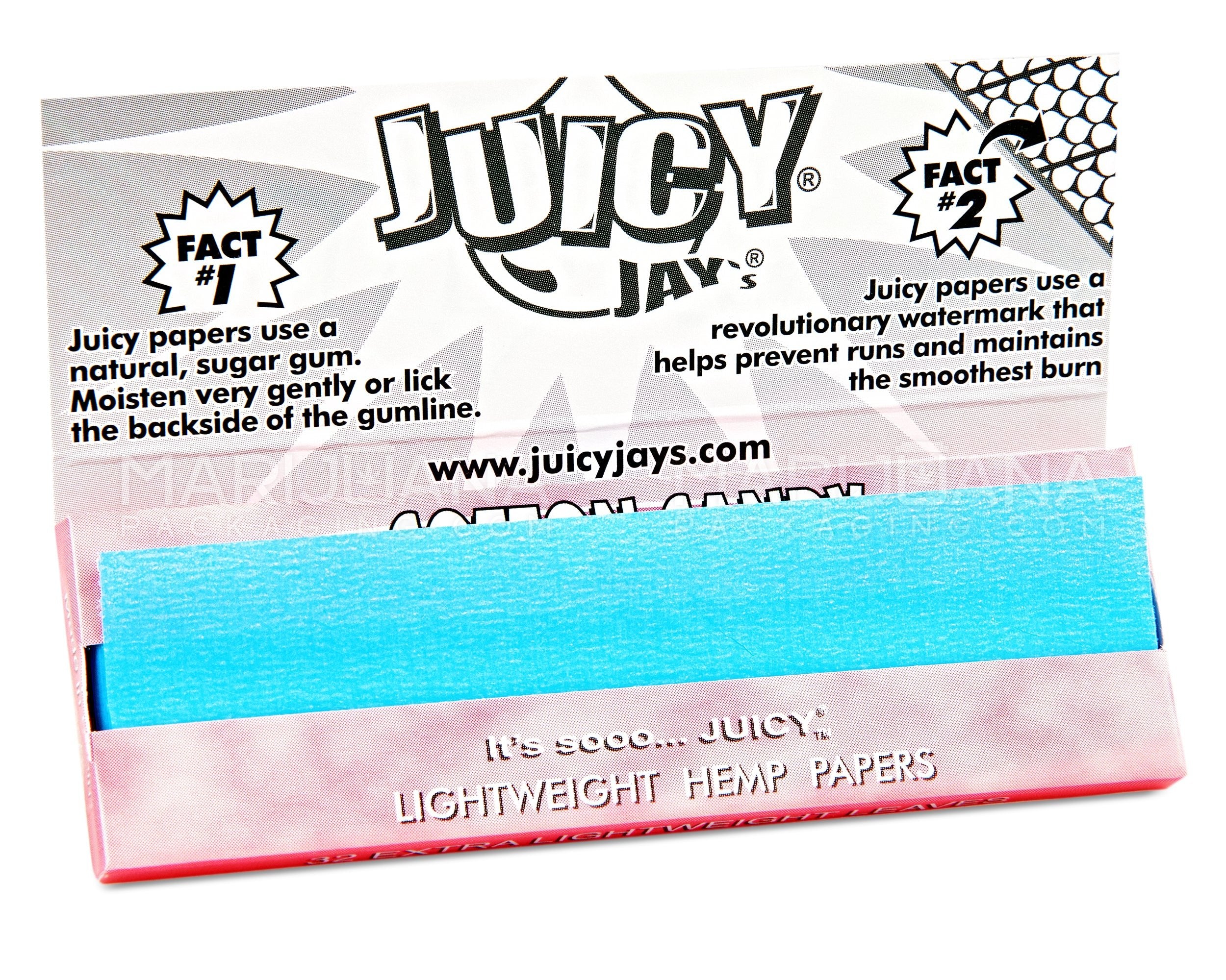 JUICY JAY'S | 'Retail Display' 1 1/4 Size Hemp Rolling Papers | 76mm - Cotton Candy - 24 Count - 3