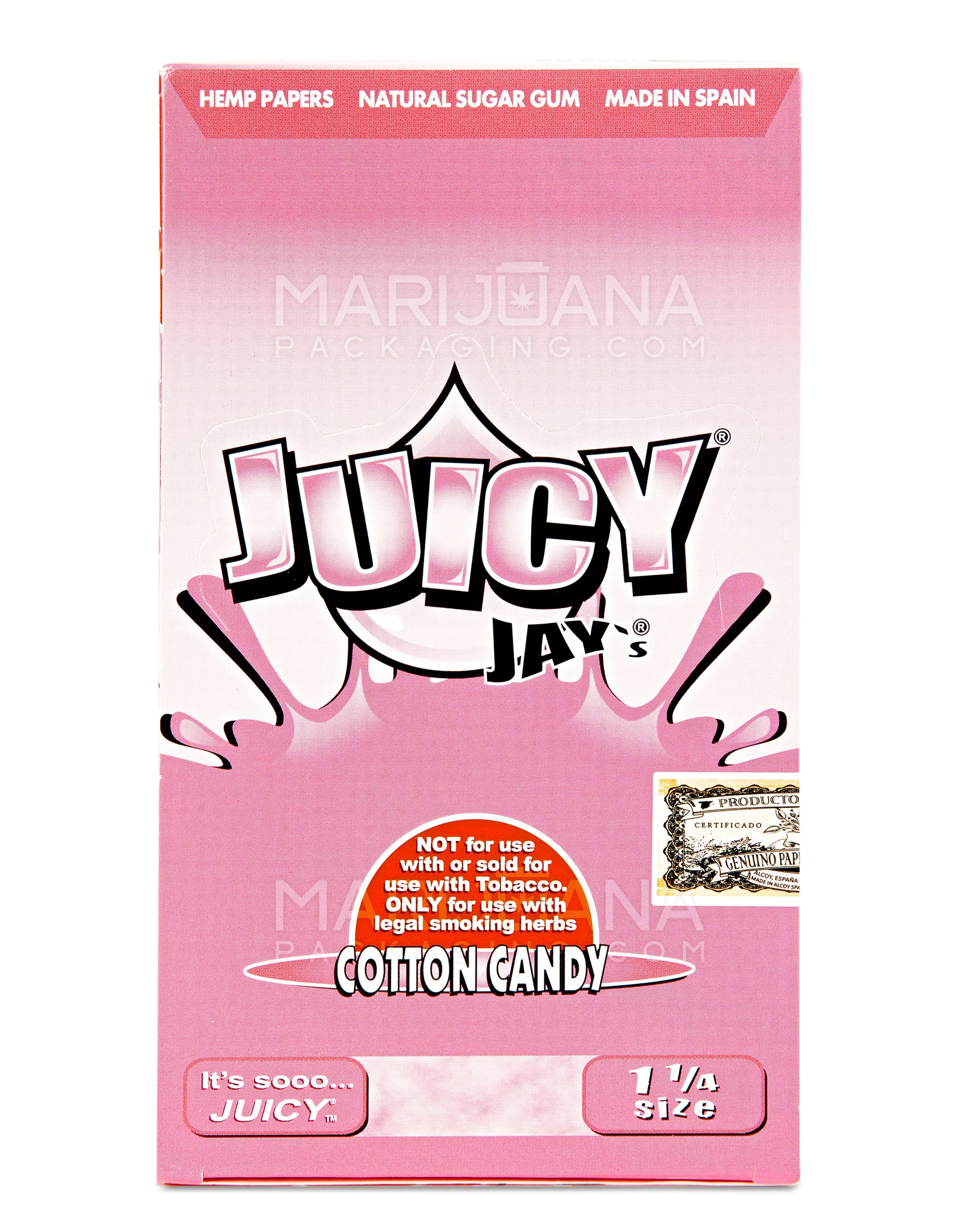 JUICY JAY'S | 'Retail Display' 1 1/4 Size Hemp Rolling Papers | 76mm - Cotton Candy - 24 Count - 4