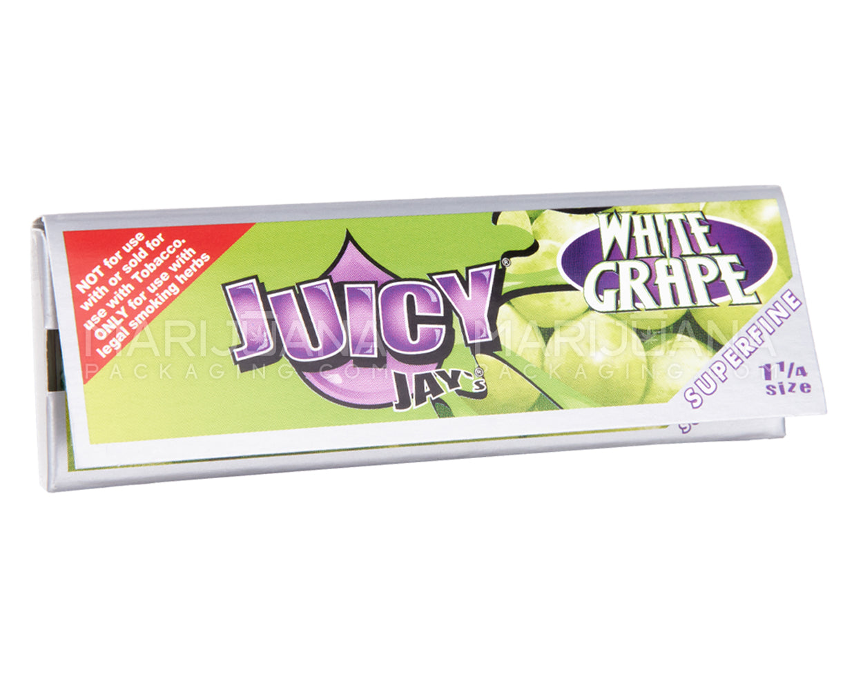 JUICY JAY'S | 'Retail Display' 1 1/4 Size Hemp Rolling Papers | 76mm - White Grape - 24 Count - 3