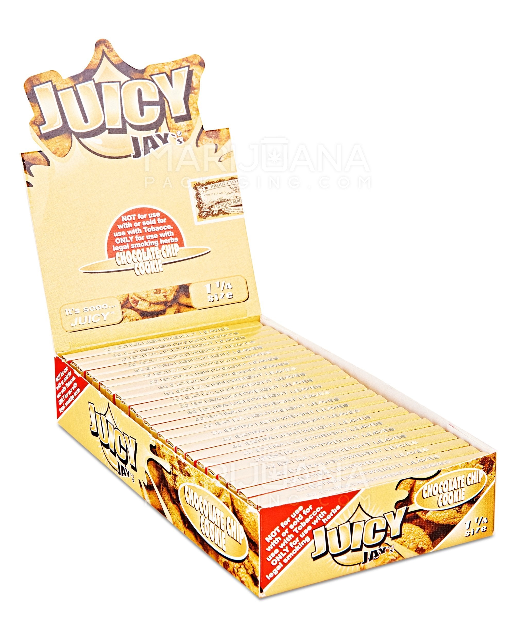 JUICY JAY'S | 'Retail Display' 1 1/4 Size Hemp Rolling Papers | 76mm - Chocolate Chip Cookie - 24 Count - 1