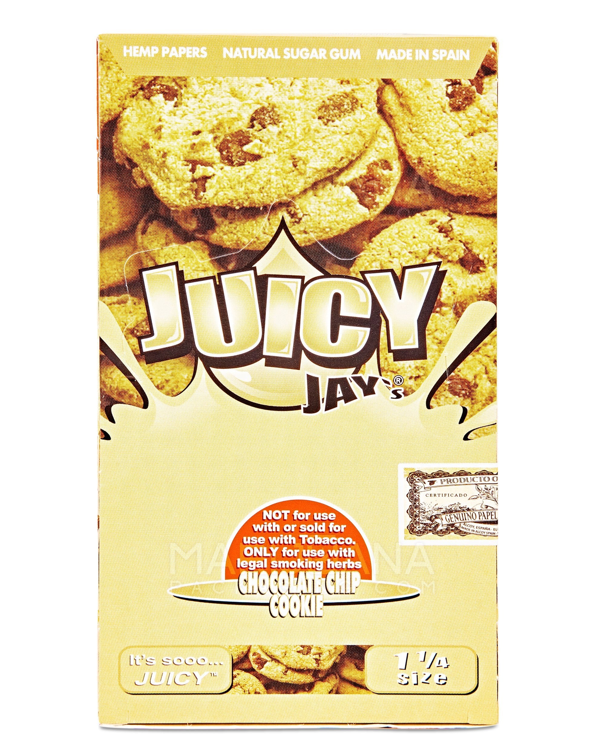 JUICY JAY'S | 'Retail Display' 1 1/4 Size Hemp Rolling Papers | 76mm - Chocolate Chip Cookie - 24 Count - 2
