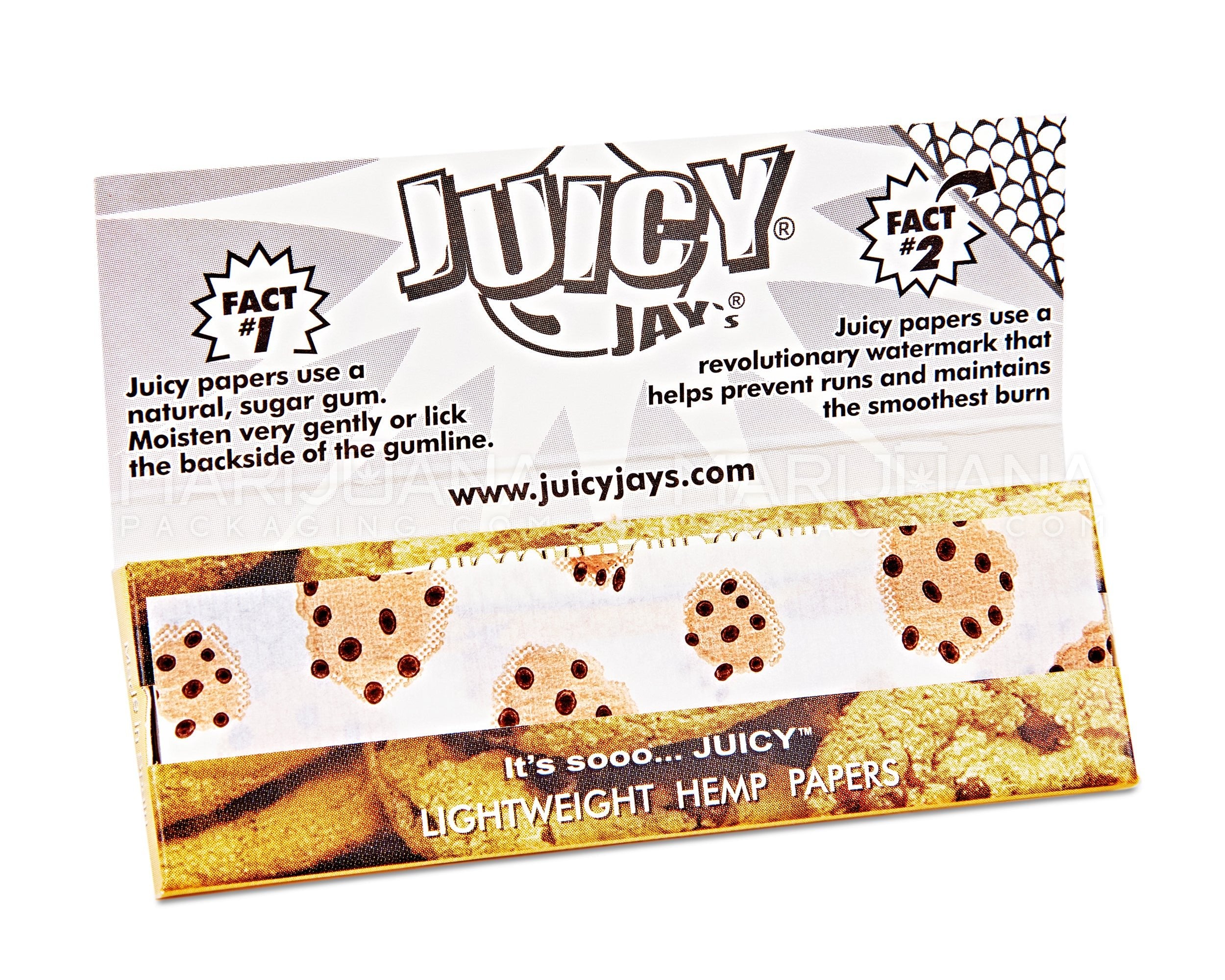 JUICY JAY'S | 'Retail Display' 1 1/4 Size Hemp Rolling Papers | 76mm - Chocolate Chip Cookie - 24 Count - 3