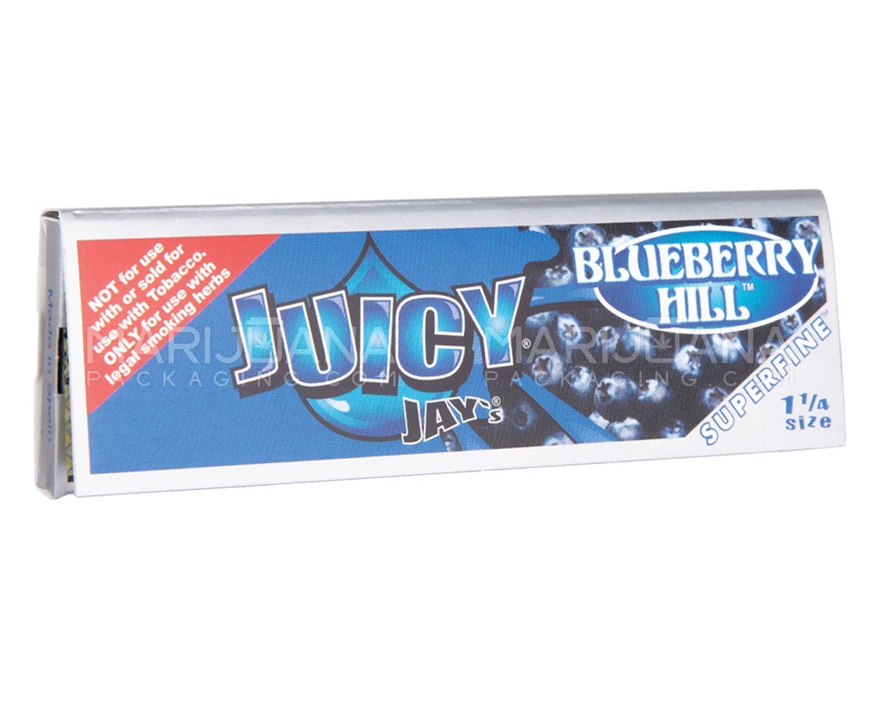 JUICY JAY'S | 'Retail Display' 1 1/4 Size Hemp Rolling Papers | 76mm - Blueberry - 24 Count - 3