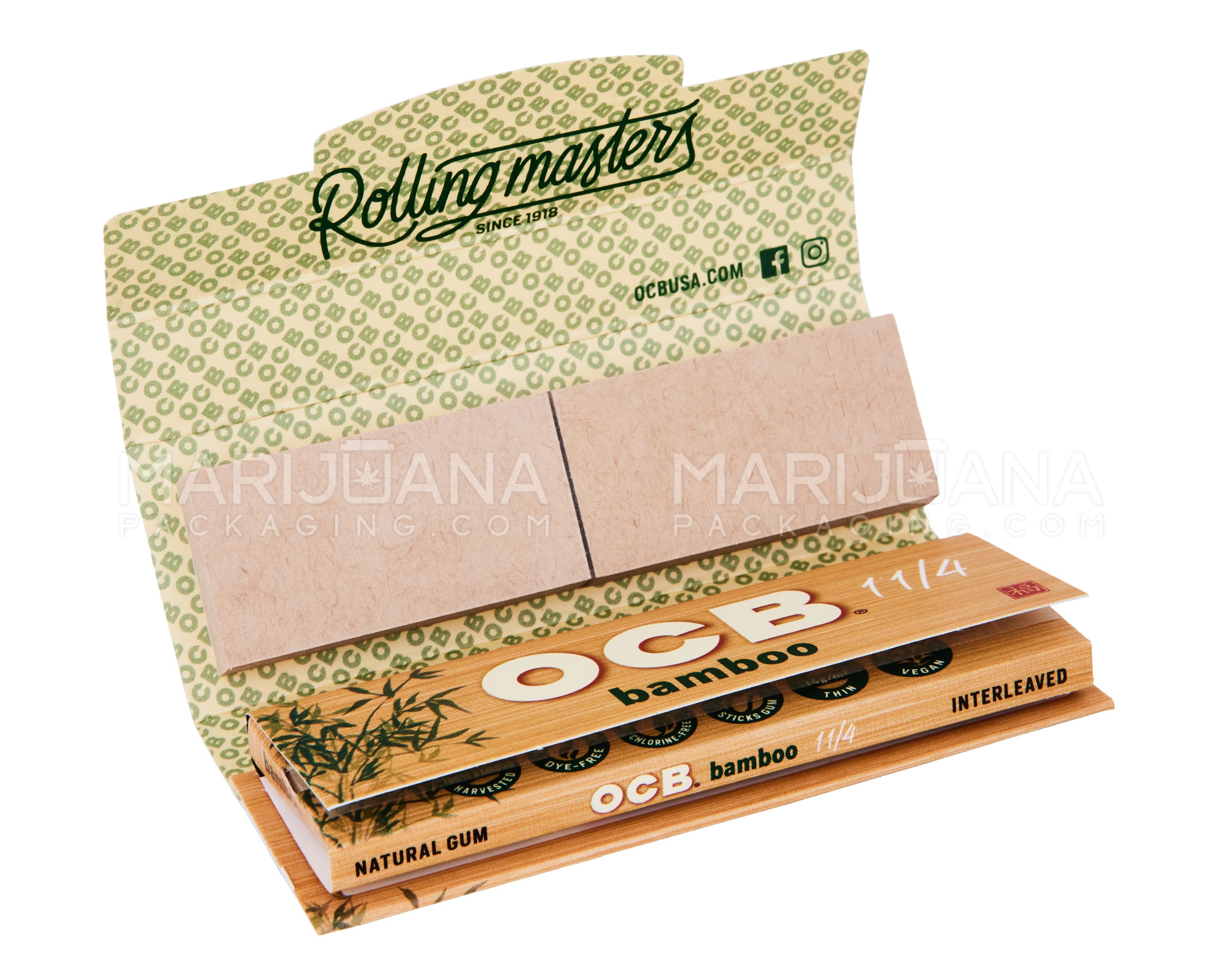 OCB | 'Retail Display' 1 1/4 Size Rolling Papers + Filter Tips | 76mm - Bamboo - 24 Count - 4