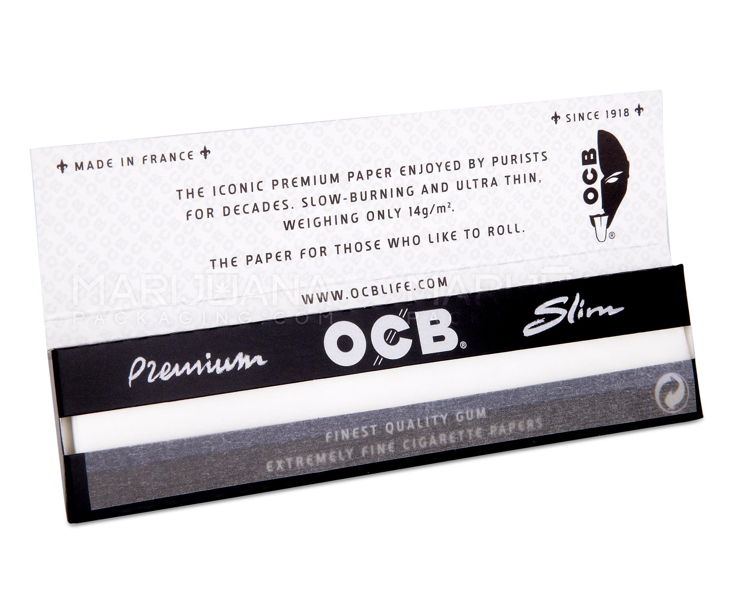 OCB | 'Retail Display' Slim Rolling Papers | 109mm - Premium - 24 Count - 4