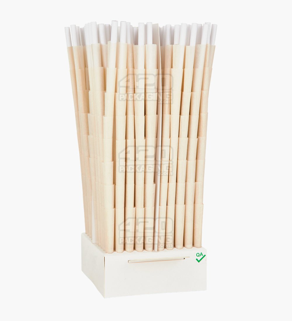 Cones + Supply 98mm Luxe Sized Pre Rolled Hemp Paper Cones 800/Box - 3