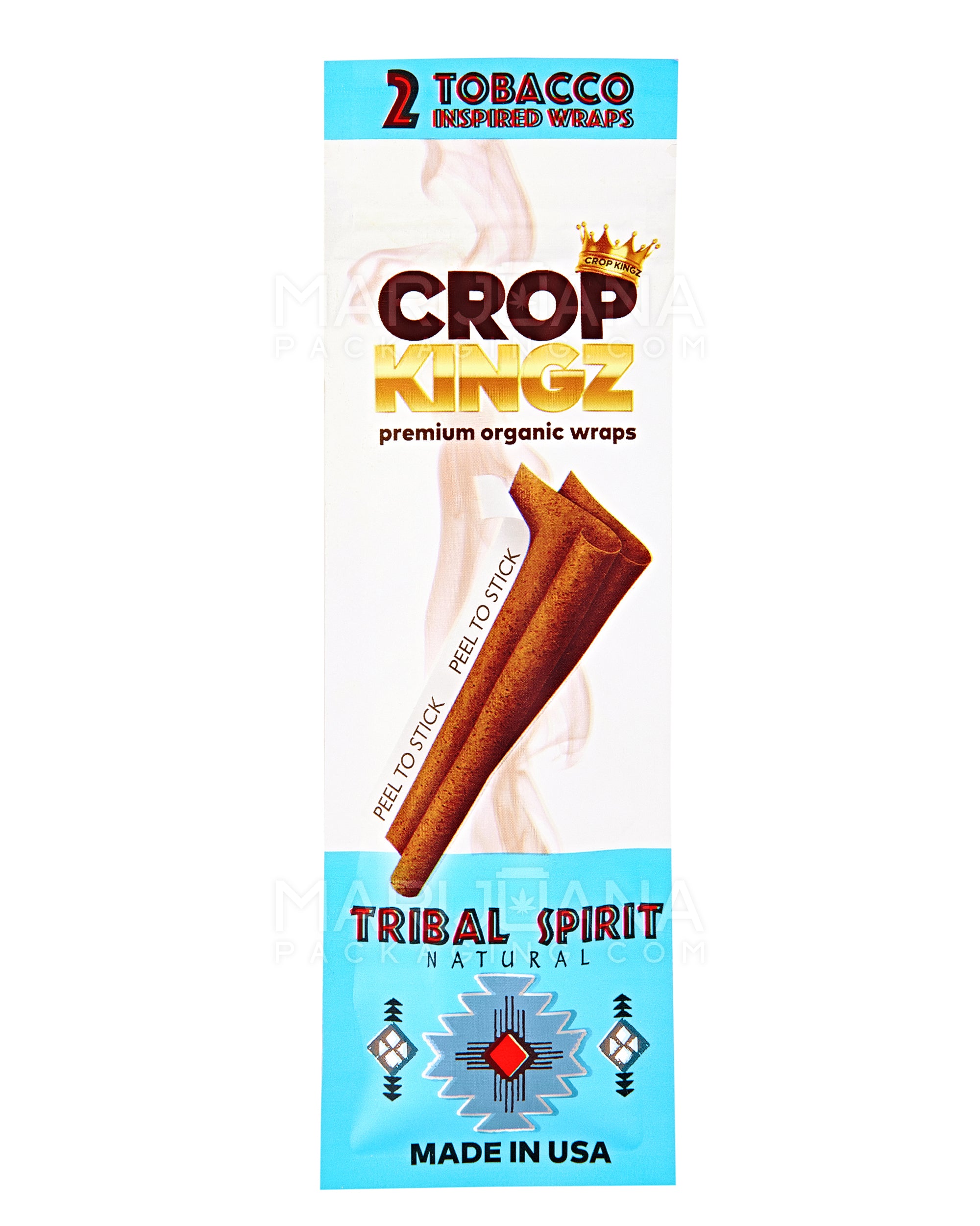 CROP KINGZ | 'Retail Display' Organic Hemp Blunt Wraps | Self Sealing - Tribal Spirit - 15 Count - 3