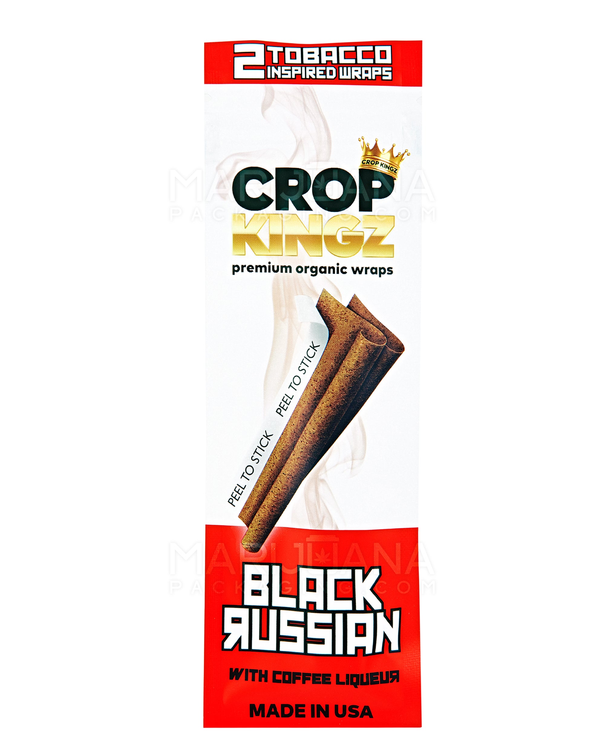 CROP KINGZ | 'Retail Display' Organic Hemp Blunt Wraps | Self Sealing - Black Russian - 15 Count - 3