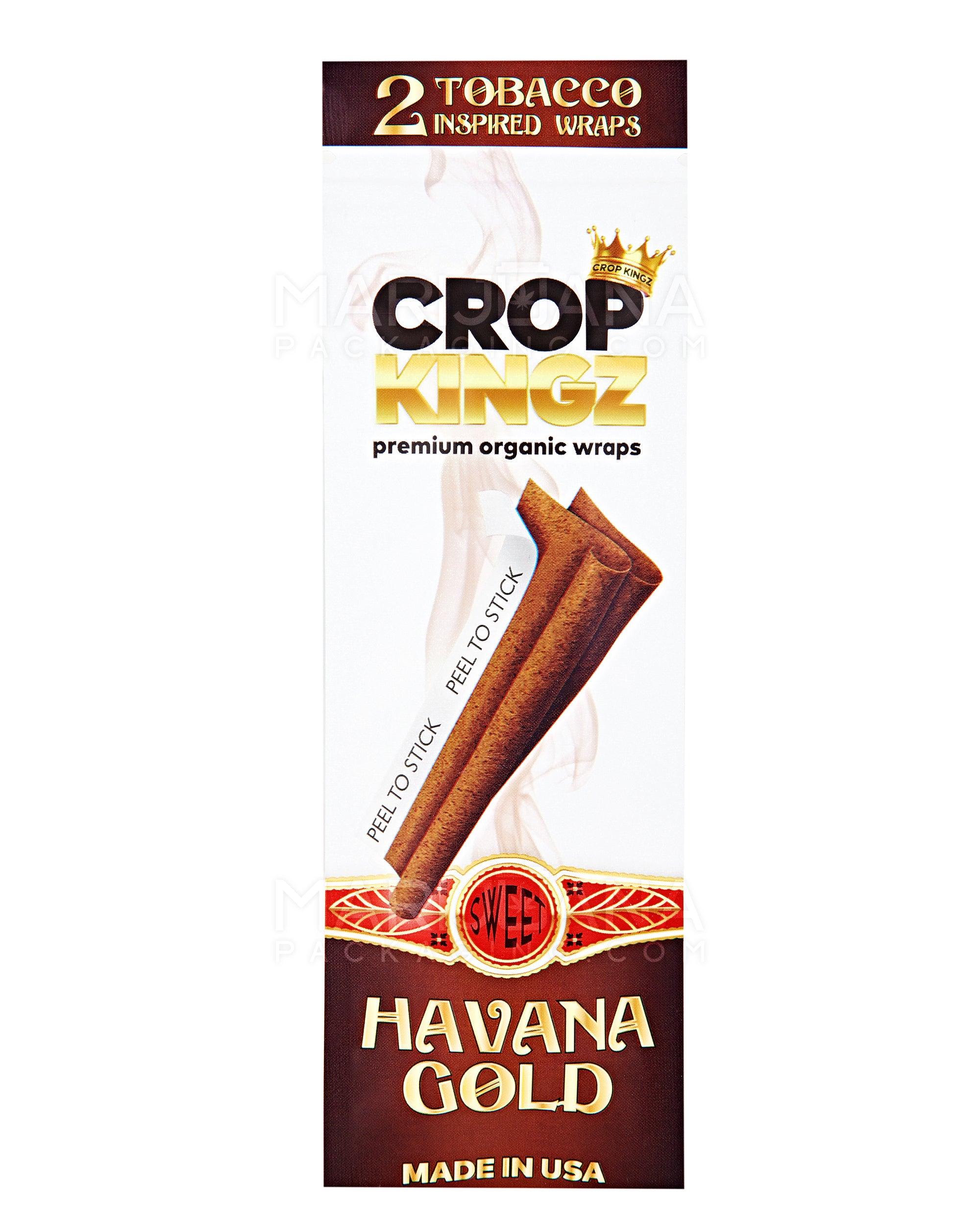 CROP KINGZ | 'Retail Display' Organic Hemp Blunt Wraps | Self Sealing - Havana Gold - 15 Count - 3