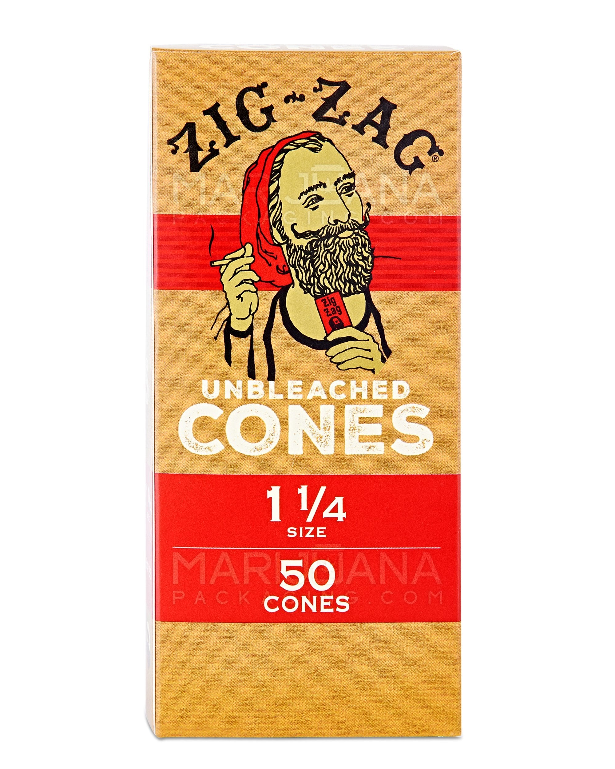 ZIG ZAG | 1 1/4 Size Pre-Rolled Cones | 84mm - Unbleached Paper - 50 Count - 4