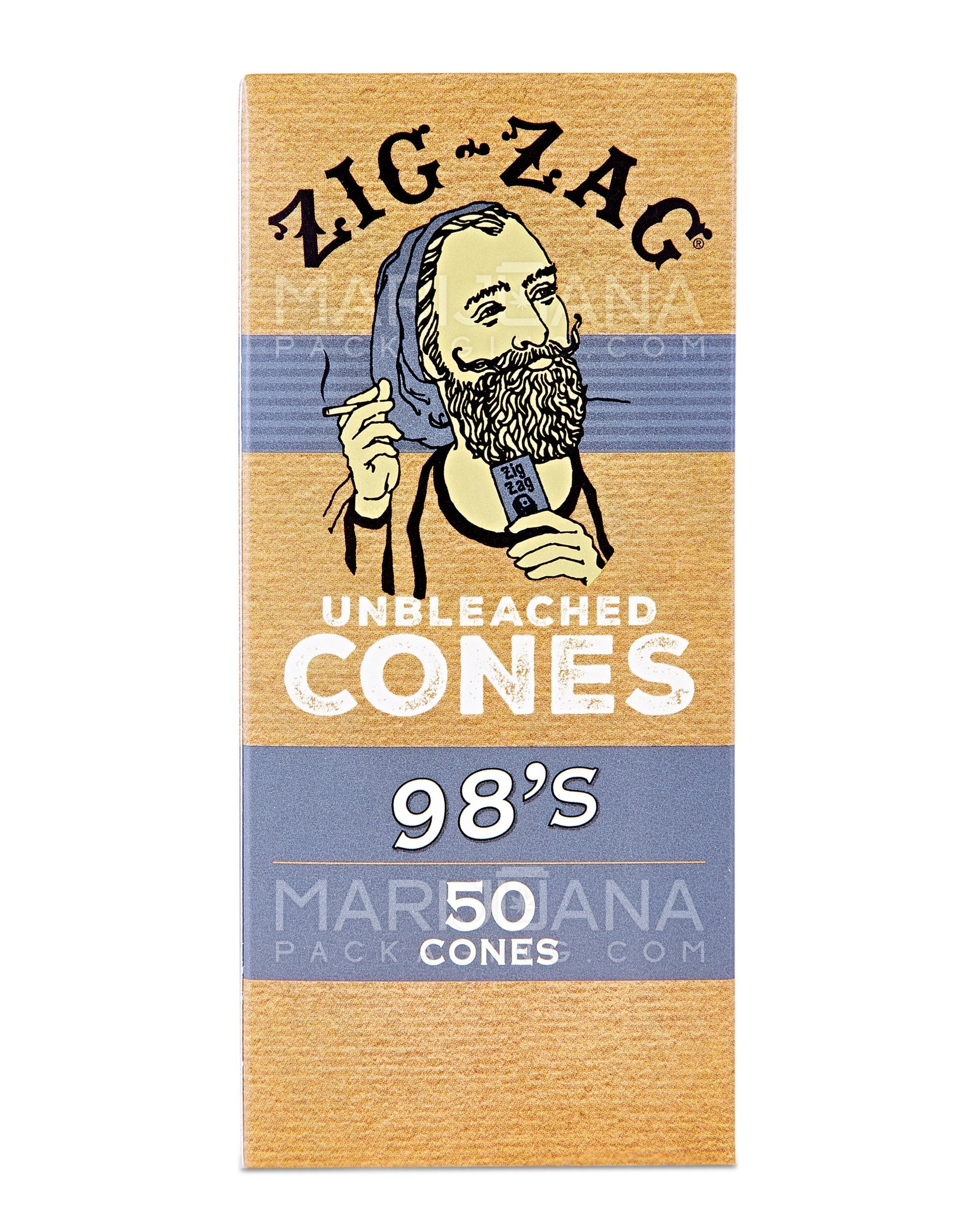 ZIG ZAG | 98 Size Pre-Rolled Cones | 98mm - Unbleached Paper - 50 Count - 4