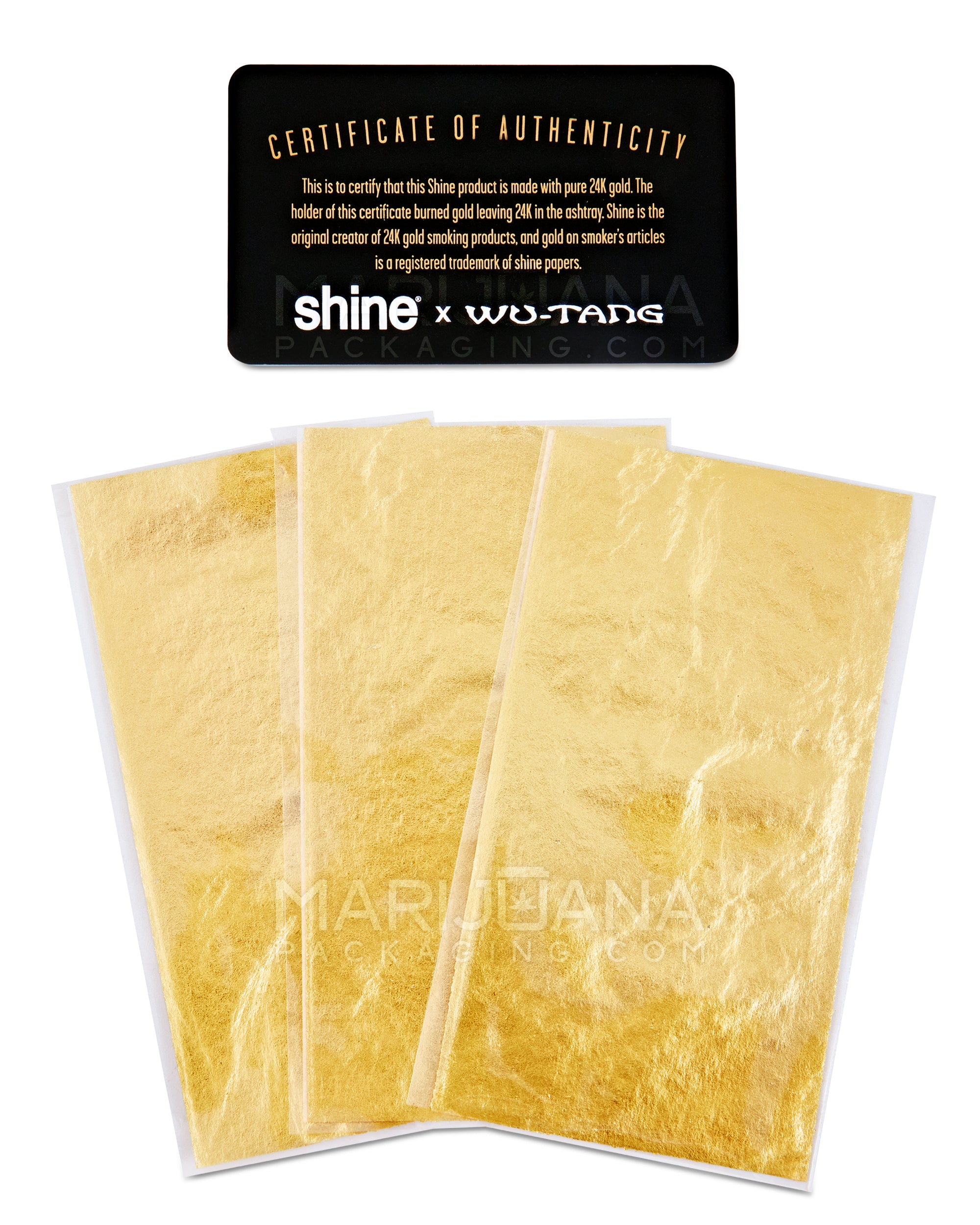 SHINE | Wu-Tang 24K Gold King Size Rolling Papers | 100mm - Edible Gold - 3 Count - 4