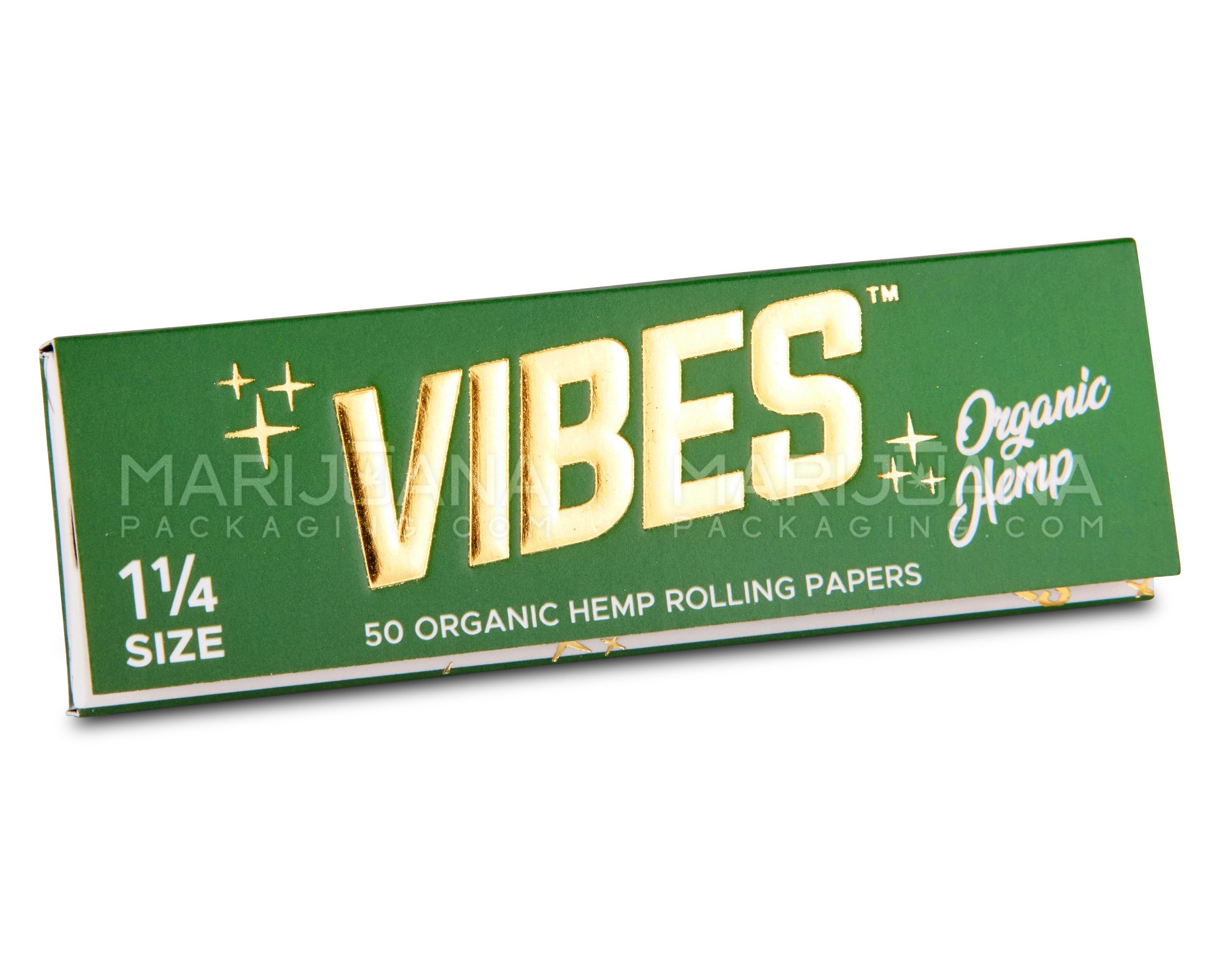 VIBES | 'Retail Display' 1 1/4 Size Size Organic Hemp Rolling Papers | 83mm - Hemp Paper - 50 Count - 2