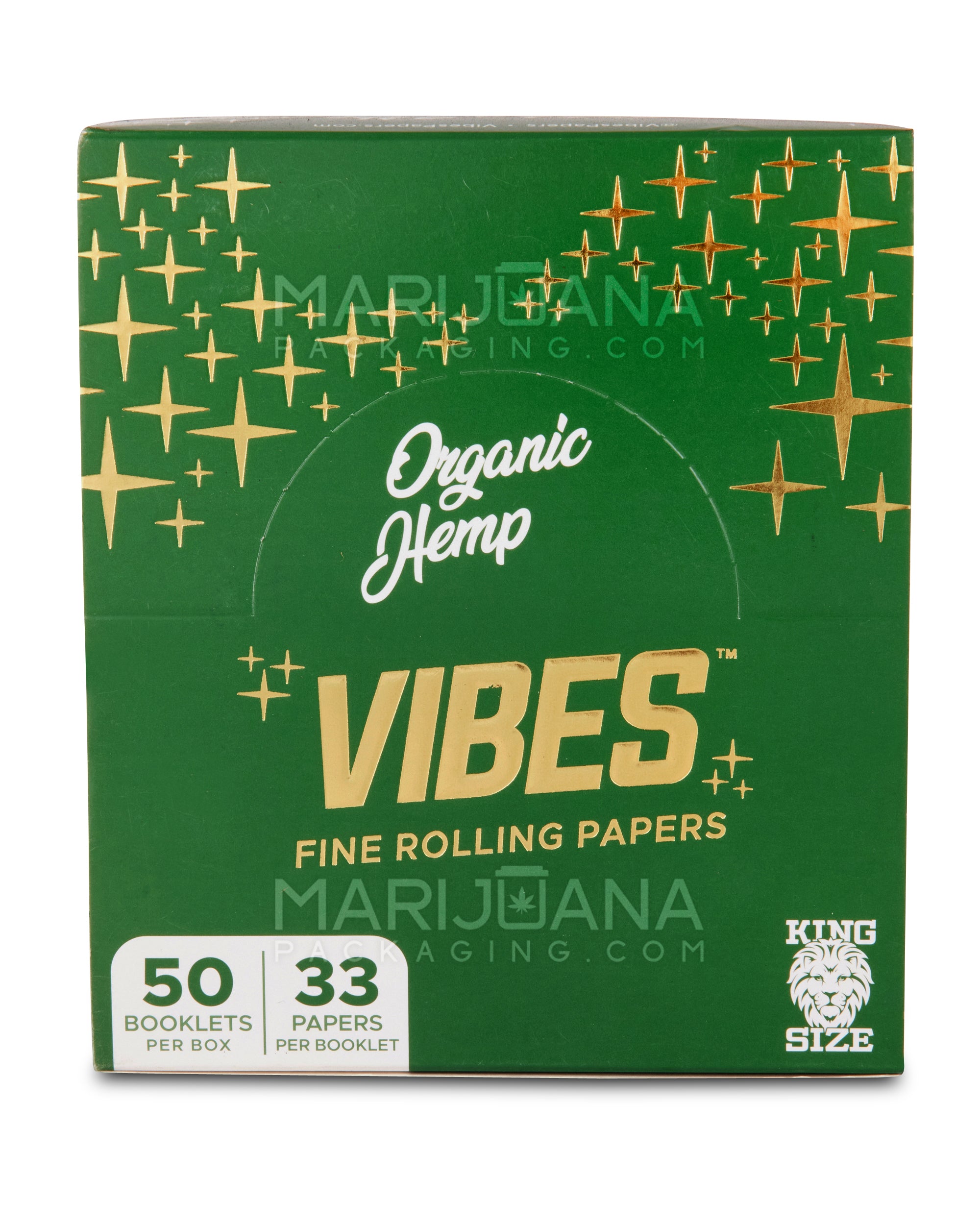 VIBES | 'Retail Display' King Size Organic Hemp Rolling Papers | 109mm - Hemp Paper - 50 Count - 4
