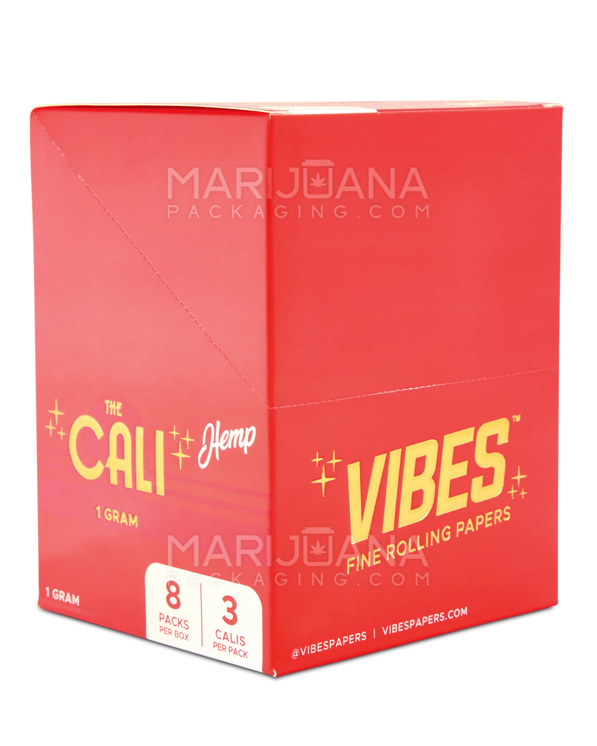 VIBES | 'Retail Display' The Cali 1 Gram Pre-Rolled Cones | 110mm - Hemp Paper - 24 Count - 6