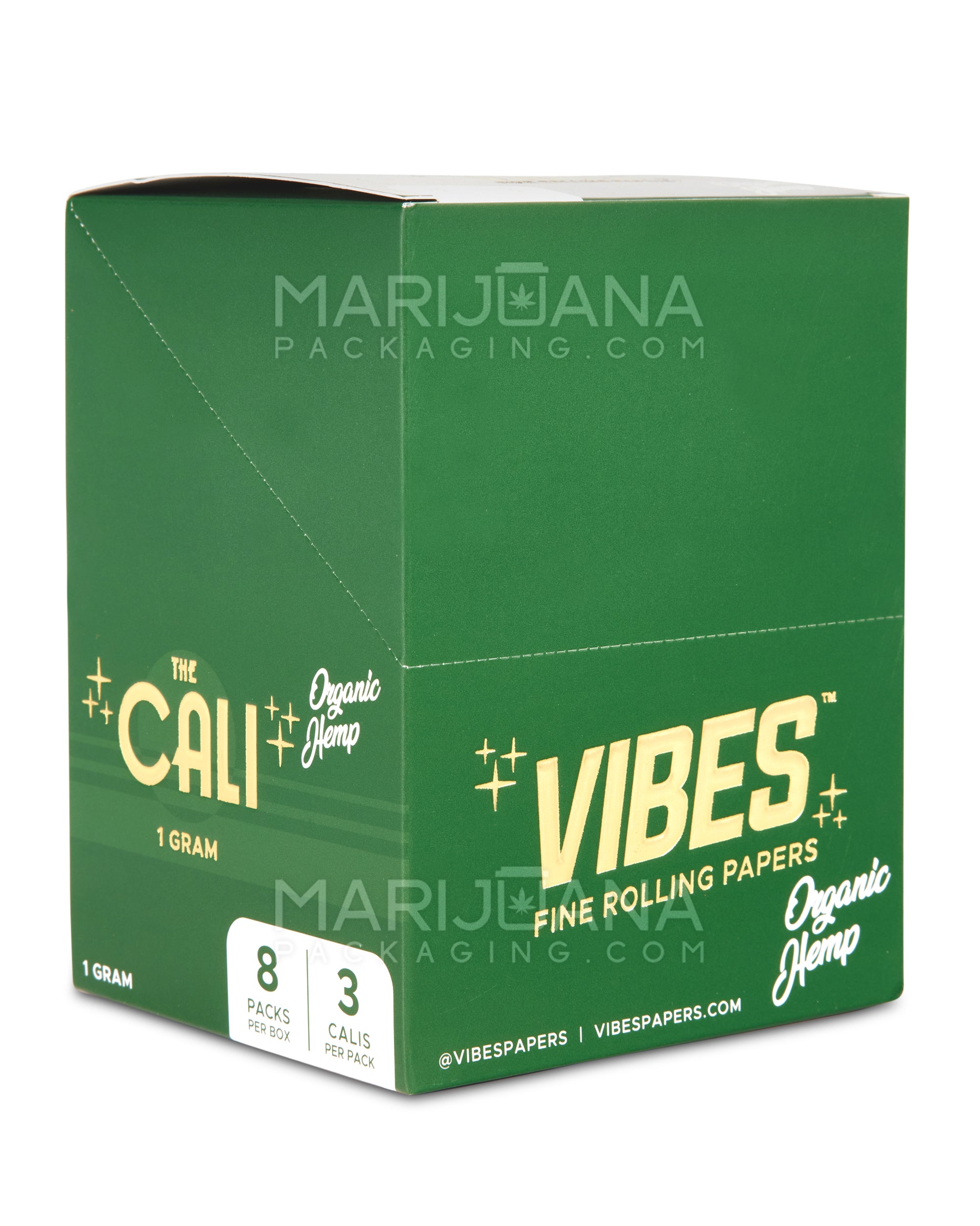 VIBES | 'Retail Display' The Cali 1 Gram Organic Pre-Rolled Cones | 110mm - Hemp Paper - 24 Count - 6