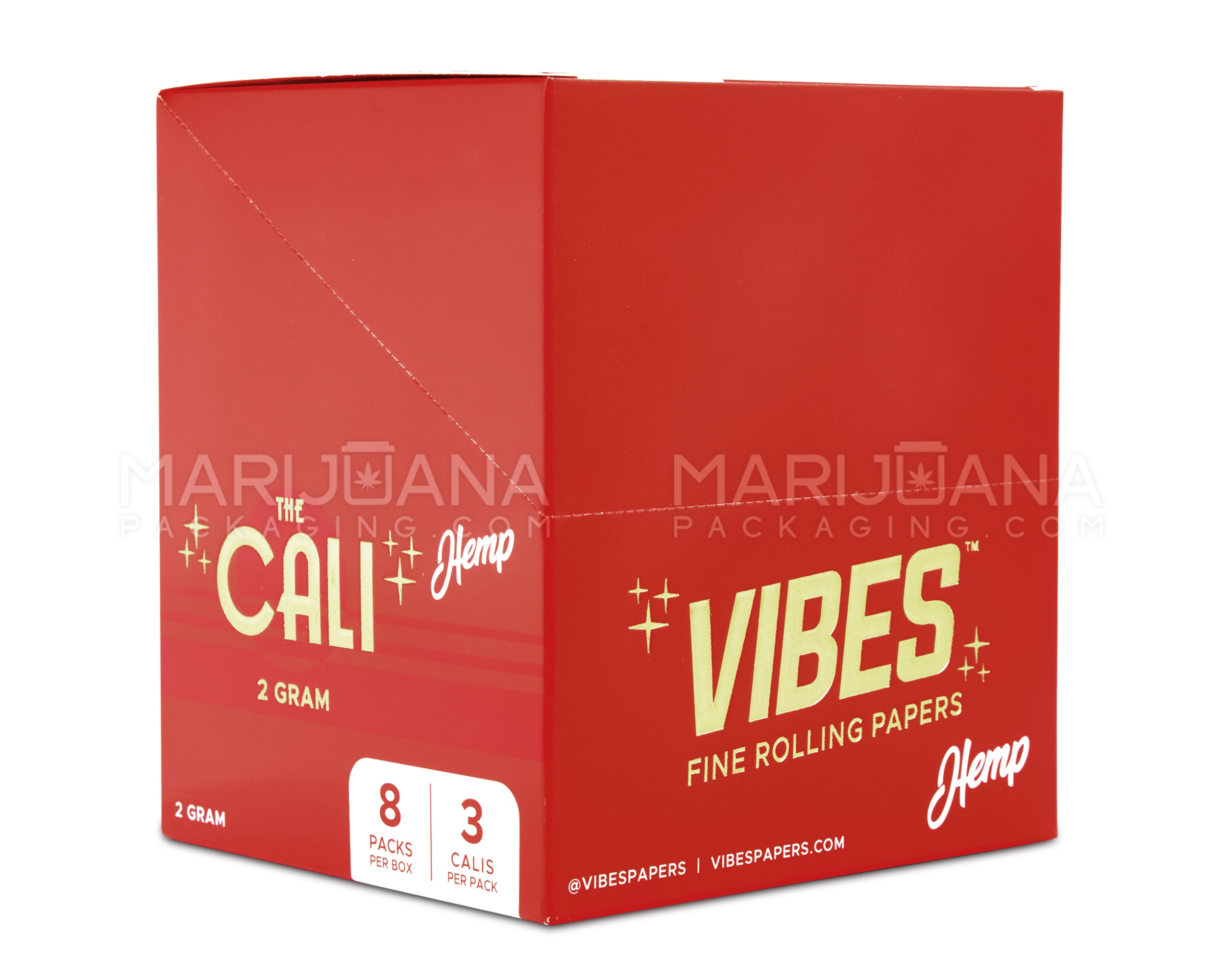 VIBES | 'Retail Display' The Cali 2 Gram Pre-Rolled Cones | 110mm - Hemp Paper - 24 Count - 6