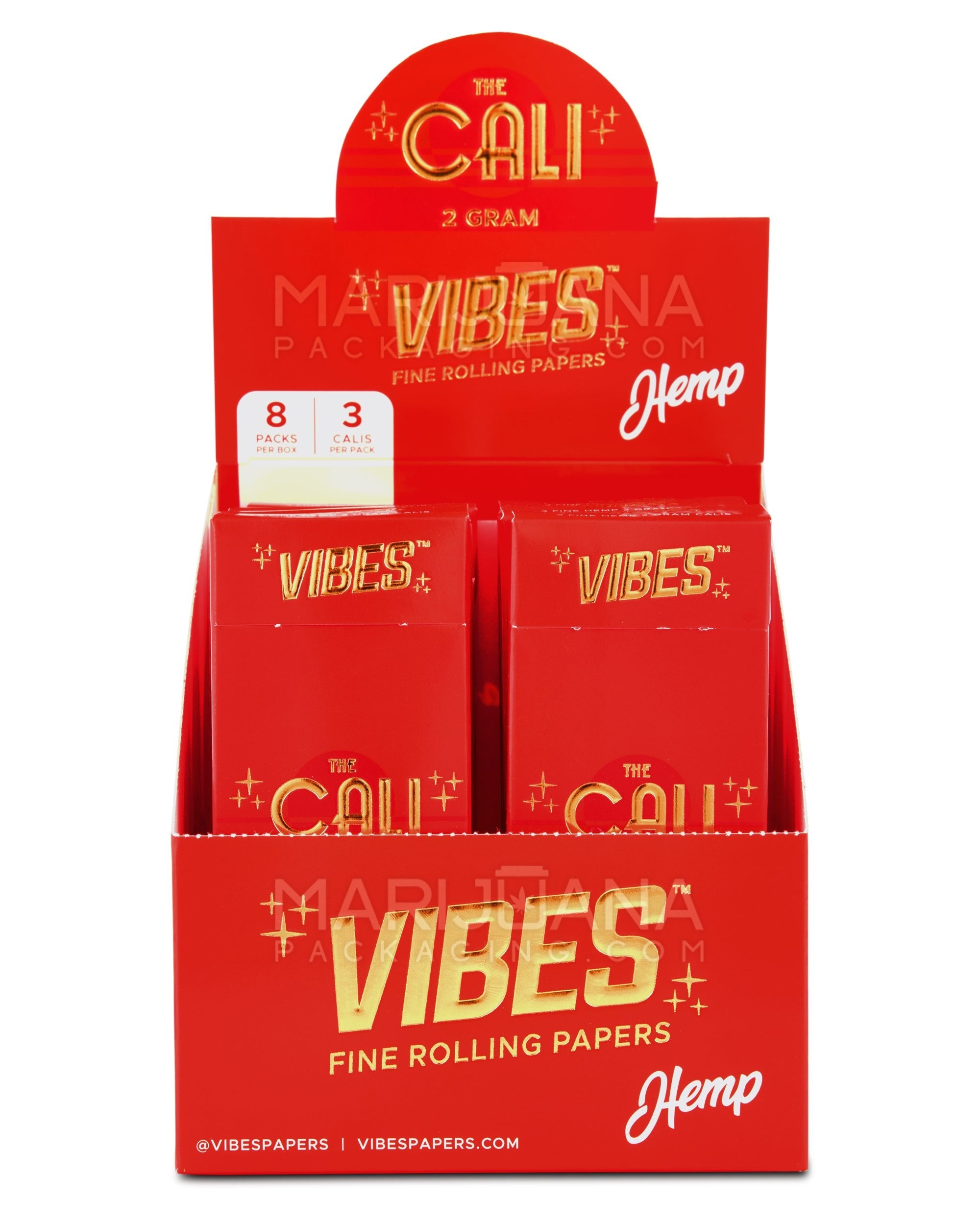 VIBES | 'Retail Display' The Cali 2 Gram Pre-Rolled Cones | 110mm - Hemp Paper - 24 Count - 2