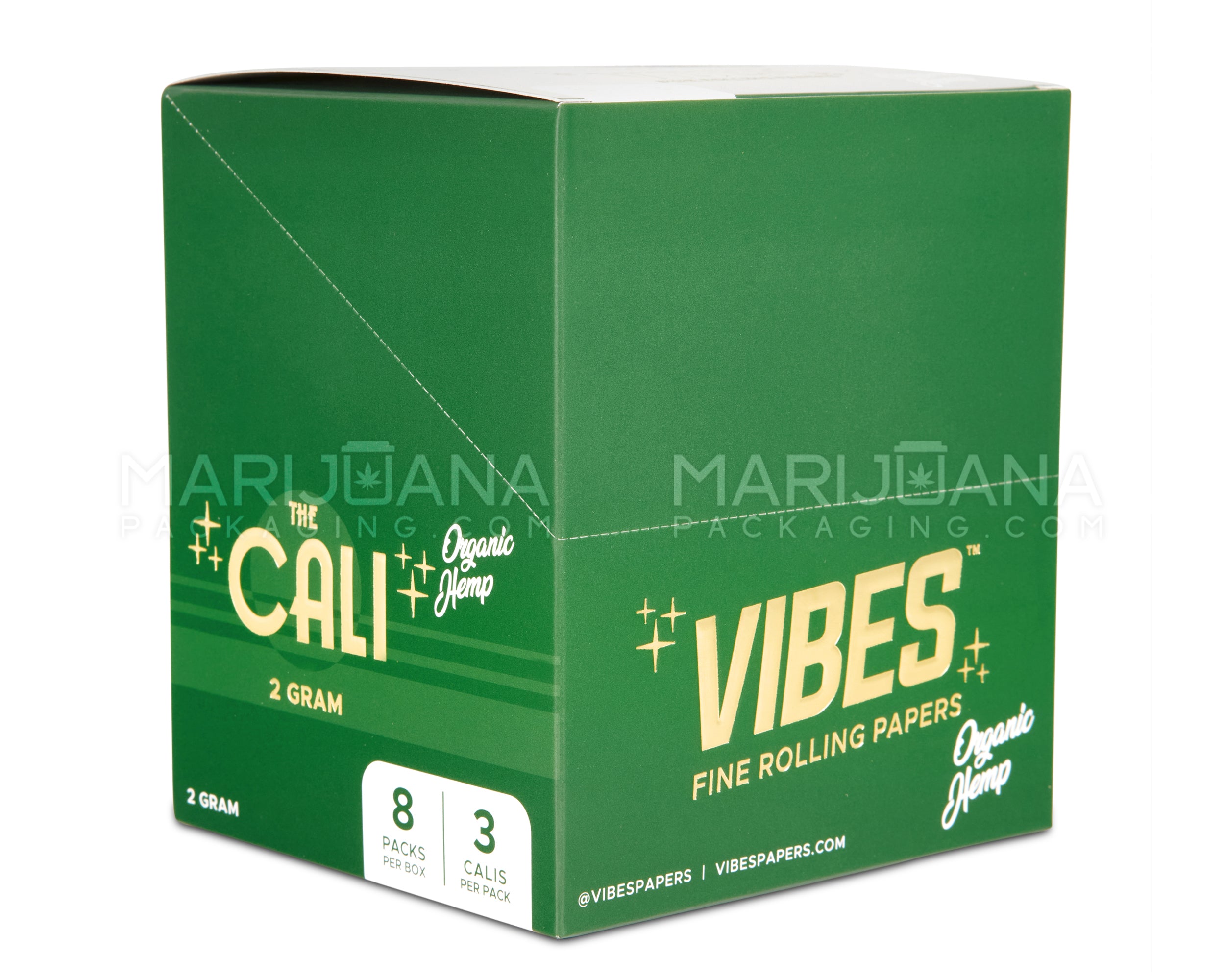 VIBES | 'Retail Display' The Cali 2 Gram Organic Pre-Rolled Cones | 110mm - Hemp Paper - 24 Count - 5