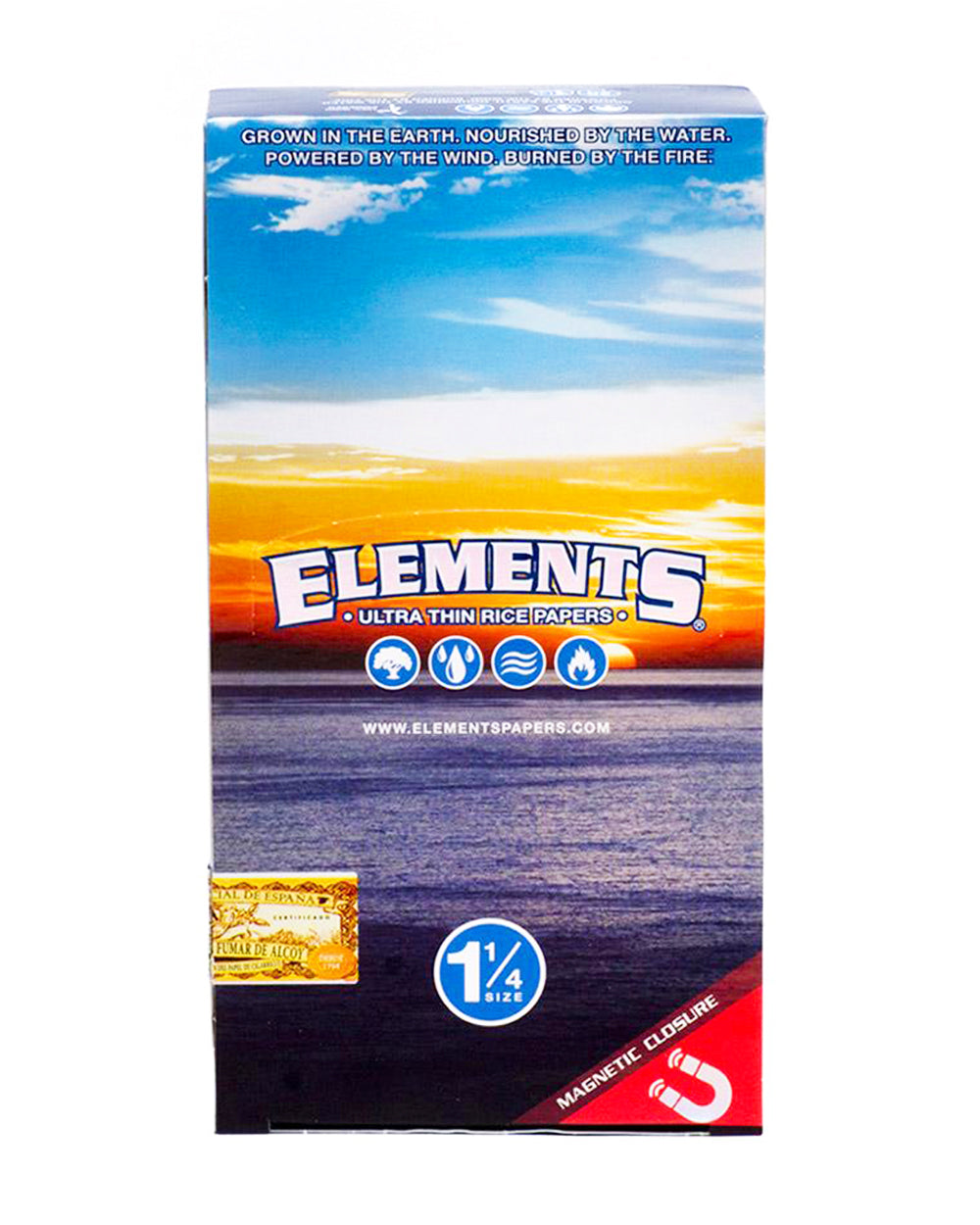 ELEMENTS | 'Retail Display' 1 1/4 Size Ultra Thin Rolling Papers | 83mm - Rice Paper - 25 Count - 2
