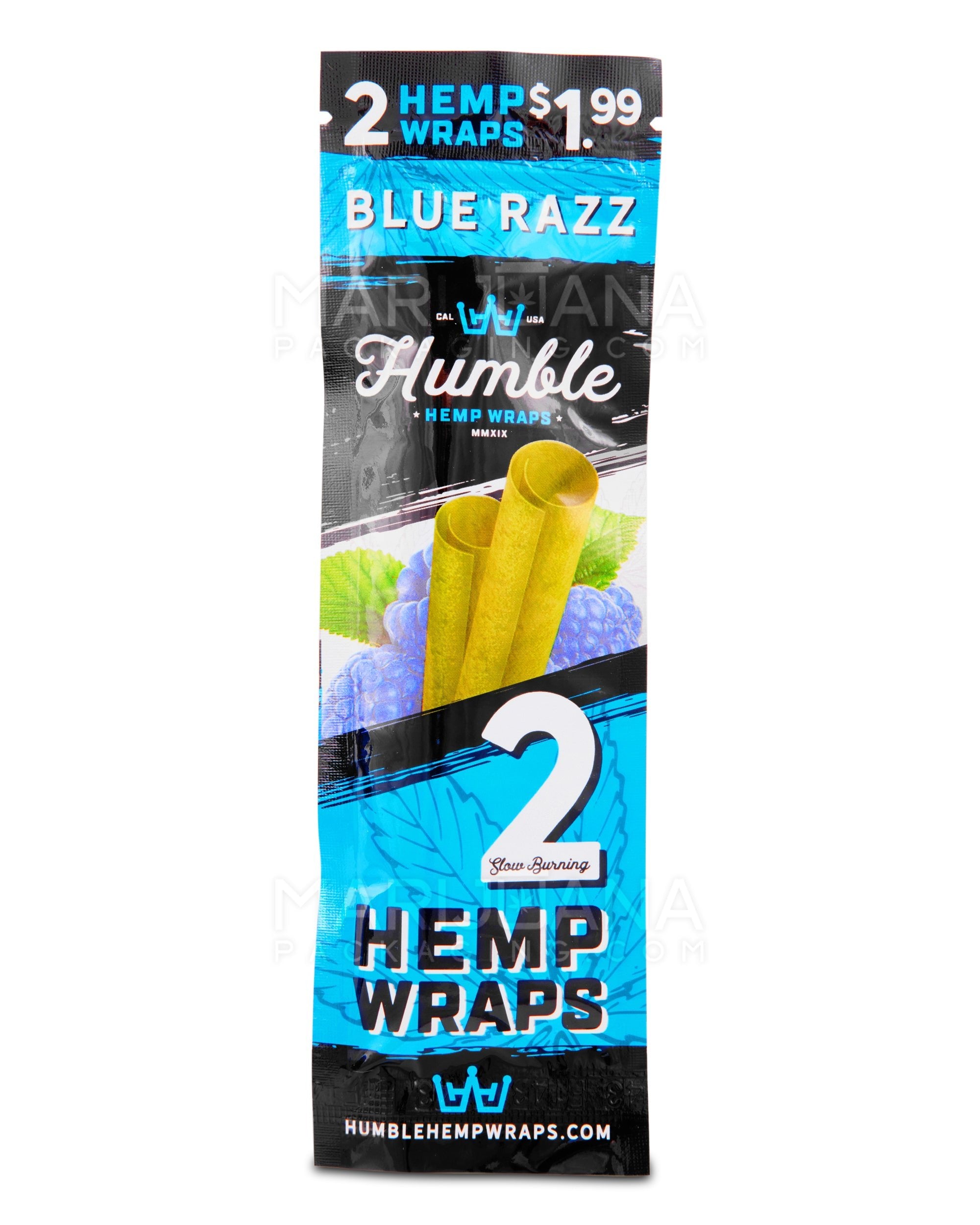 HUMBLE | 'Retail Display' Natural Hemp Blunt Wraps | 108mm - Blue Razz - 25 Count - 2