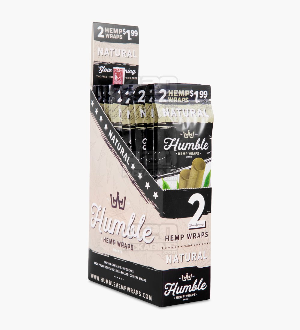 Humble Natural 108mm Natural Hemp Paper Wraps 25/Box - 1