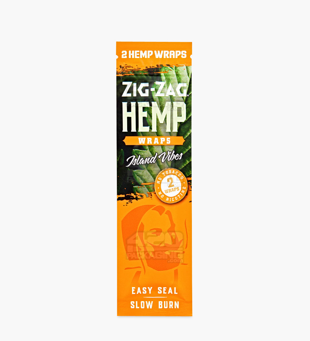 ZIG ZAG | 'Retail Display' Natural Hemp Wraps | 106mm - Island Vibes - 25 Count