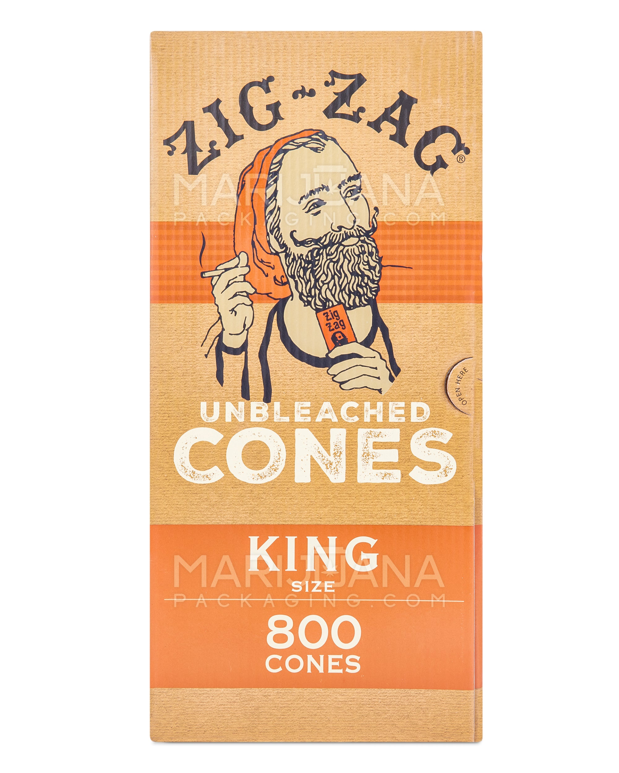 ZIG ZAG | King Size Pre-Rolled Cones | 109mm - Unbleached Paper - 800 Count - 5