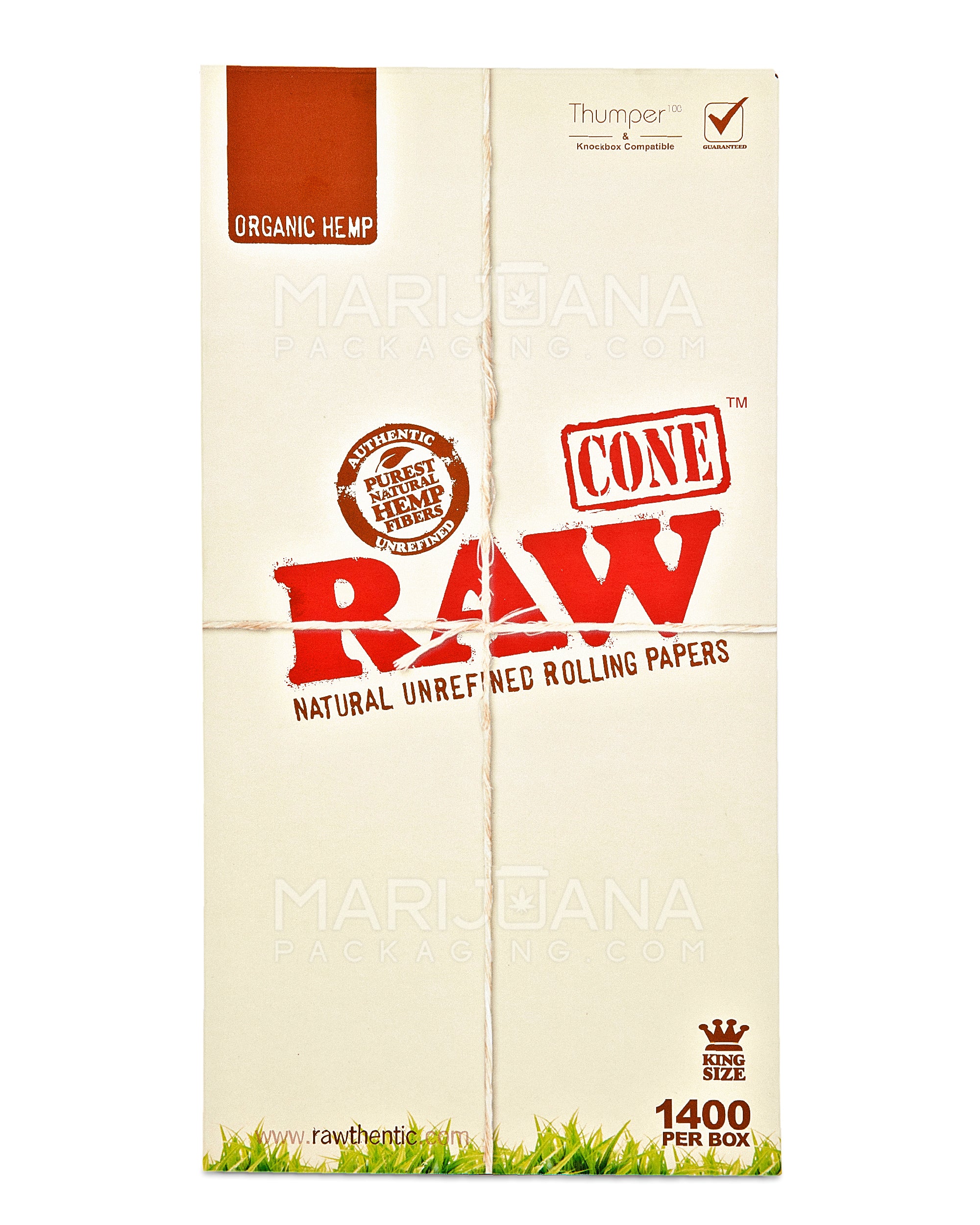 RAW | Organic King Size Pre-Rolled Cones | 109mm - Hemp Paper - 1400 Count - 4