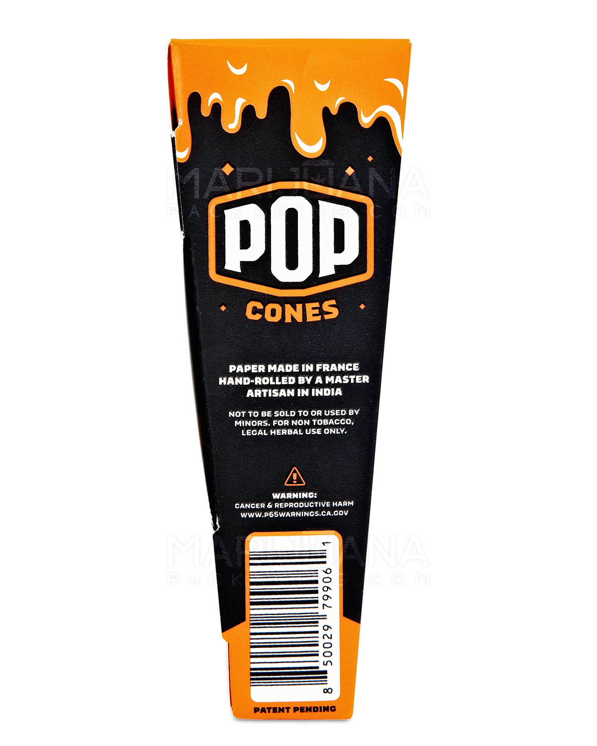 POP CONES | 'Retail Display' King Size Pre-Rolled Cones | 109mm - Tropical Mango - 24 Count - 3