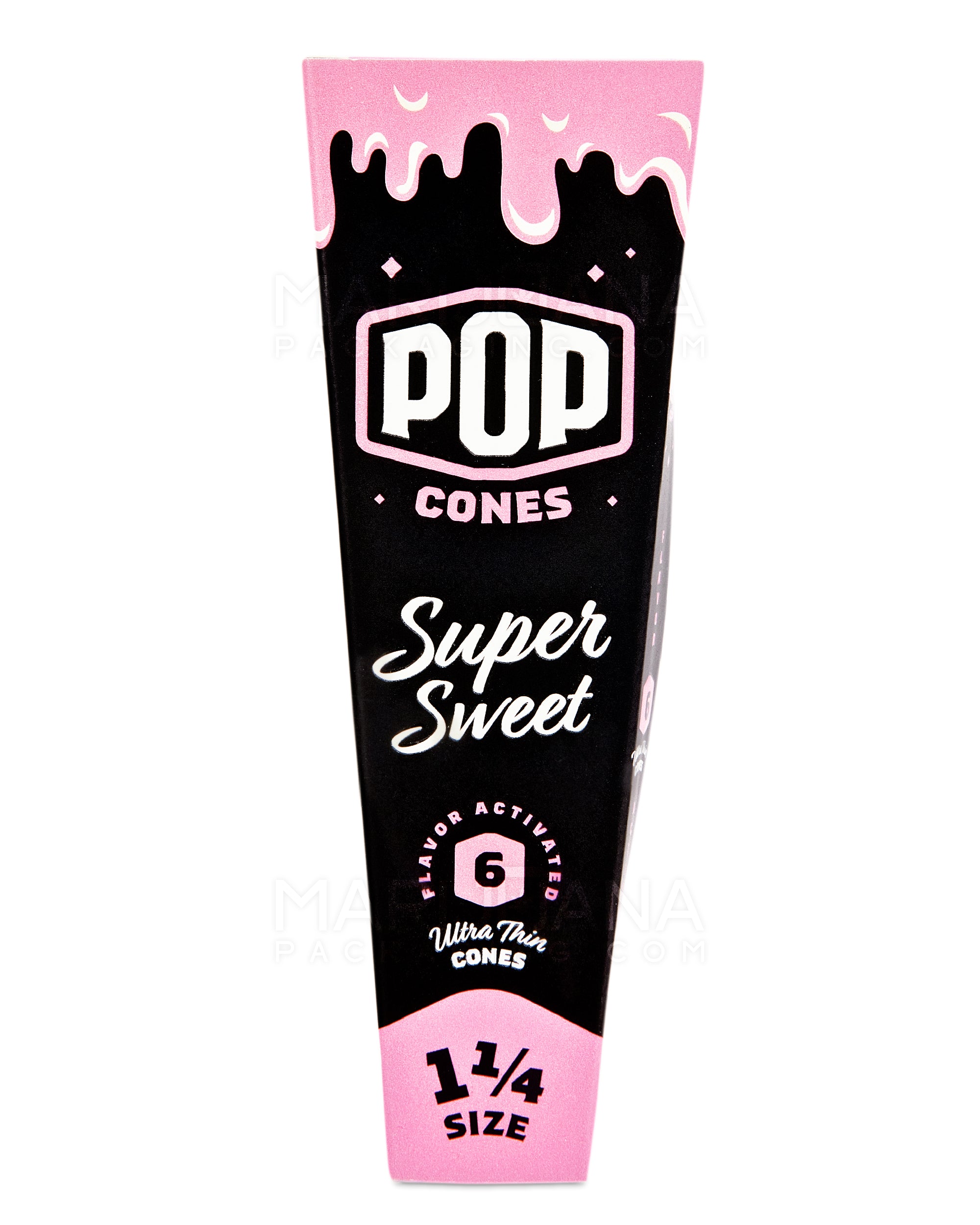 POP CONES | 'Retail Display' 1 1/4 Size Pre-Rolled Cones | 84mm - Super Sweet - 24 Count - 2