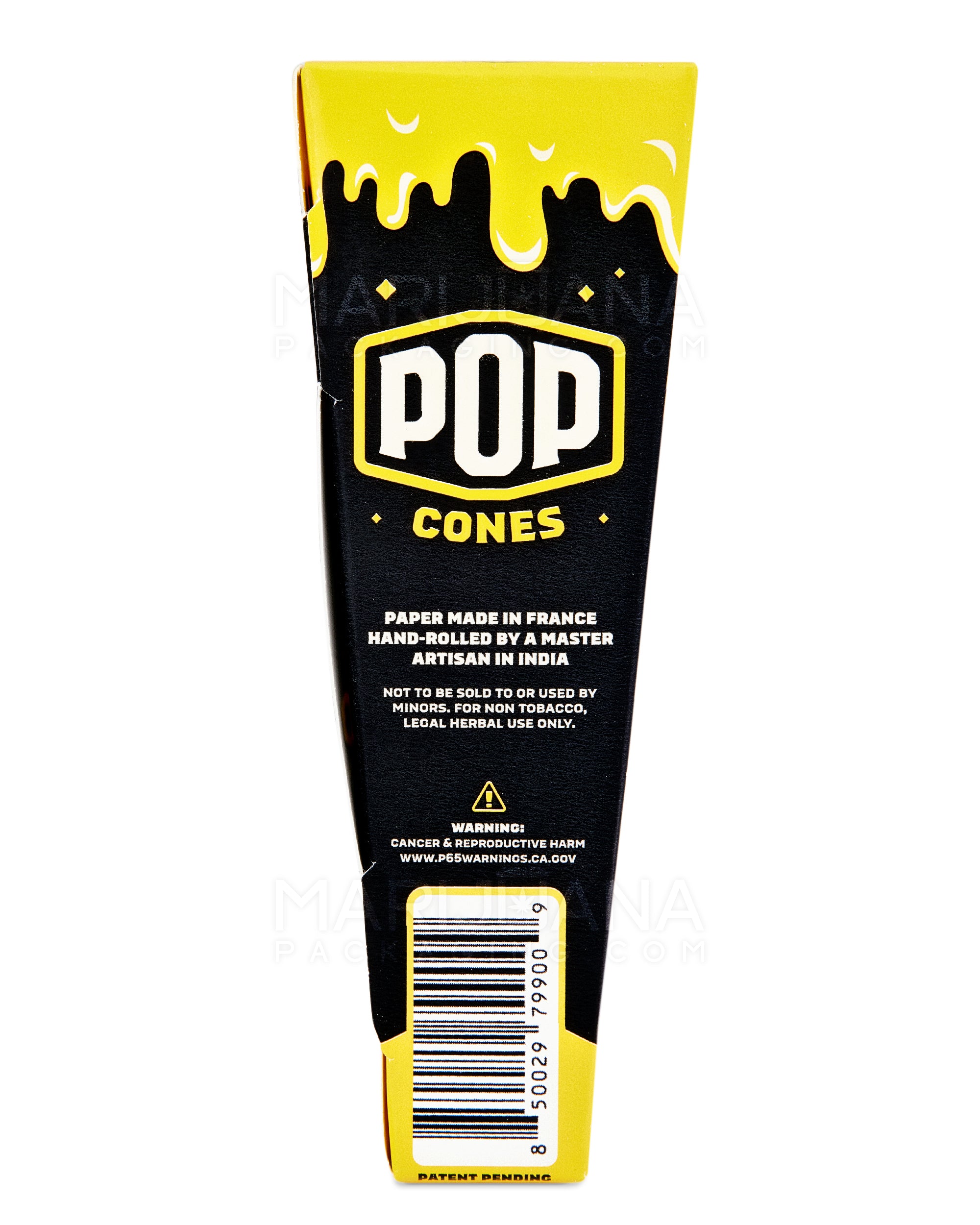 POP CONES | 'Retail Display' 1 1/4 Size Pre-Rolled Cones | 84mm - Banana Cream - 24 Count - 3