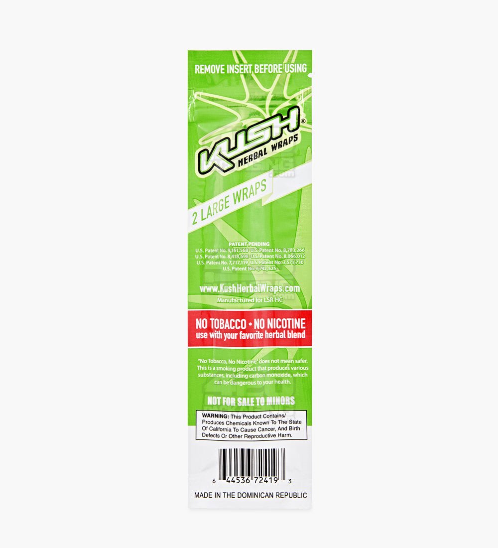 Kush Kiwi Strawberry Super Seal Herbal Hemp Wraps 25/Box - 3