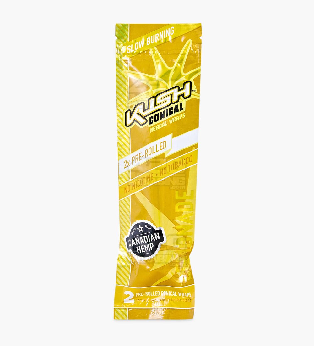 Kush Lemonade Pre Rolled Herbal Hemp Conical Wraps 15/Box - 2