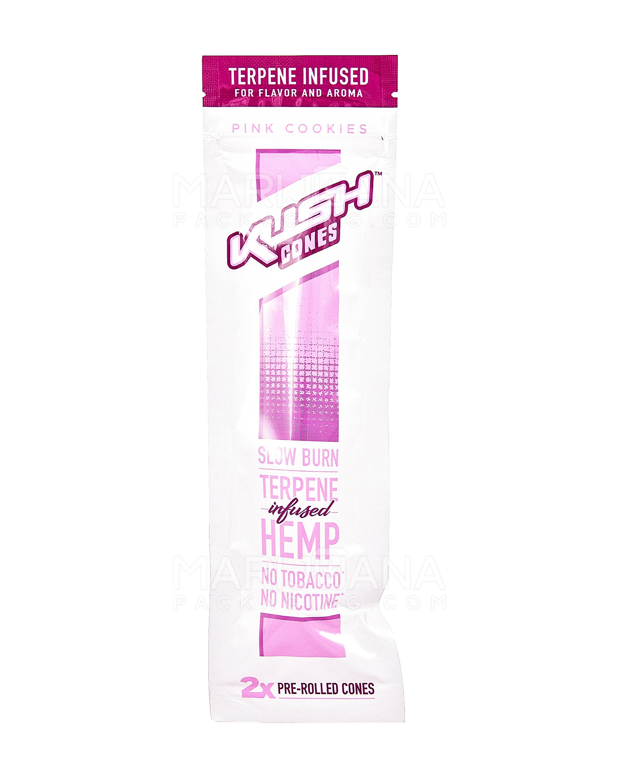 KUSH | 'Retail Display' Terpene Infused Herbal Conical Wraps | 160mm - Pink Cookies - 12 Count - 2