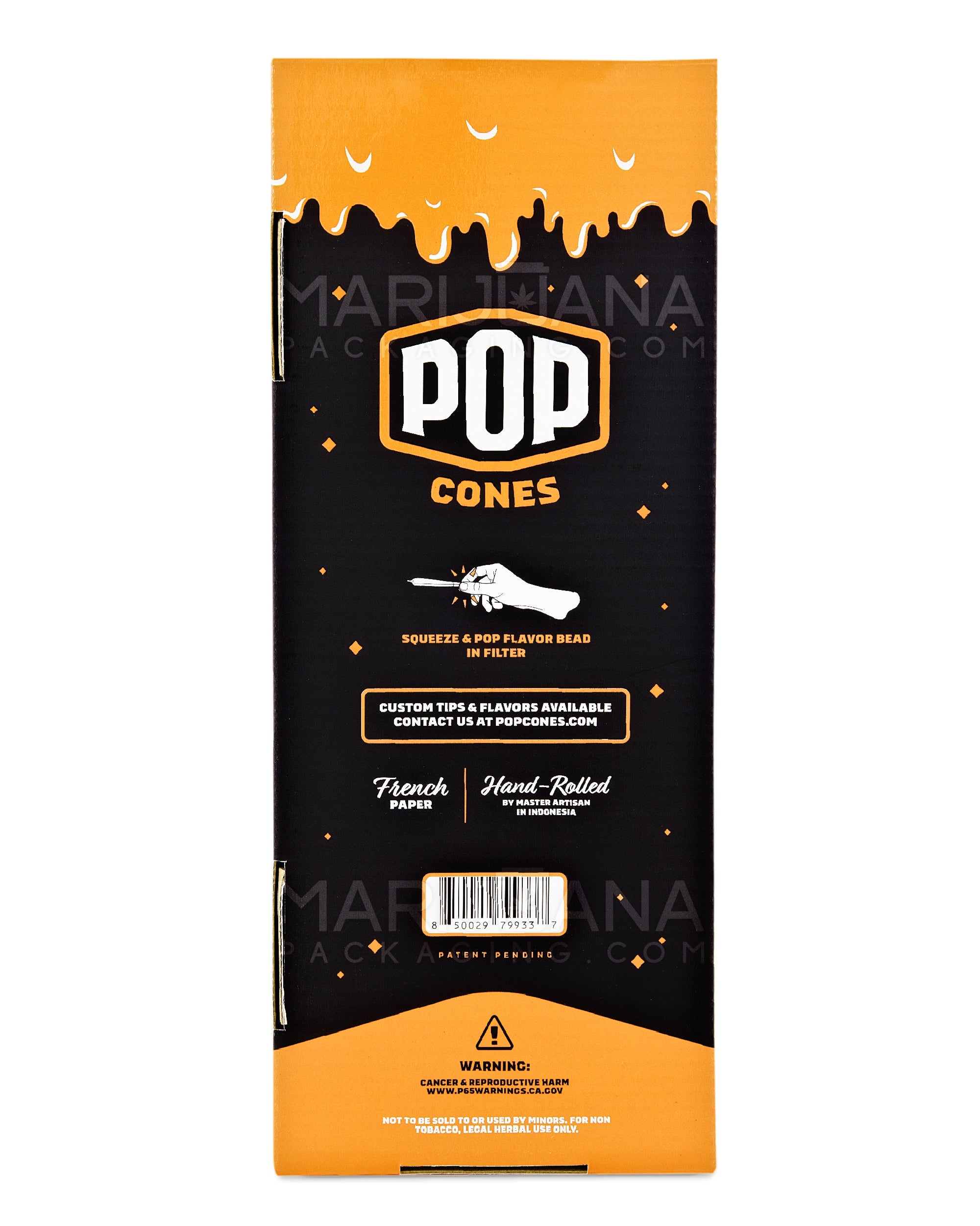 POP CONES | King Size Unbleached Pre-Rolled Cones | 109mm - Tropical Mango - 400 Count - 6