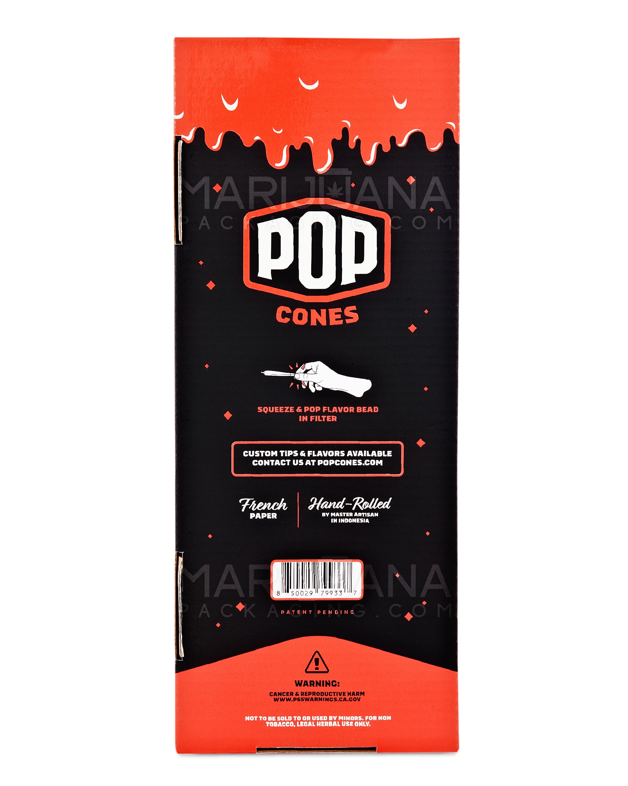 POP CONES | King Size Unbleached Pre-Rolled Cones | 109mm - Strawberry Jam - 400 Count - 6