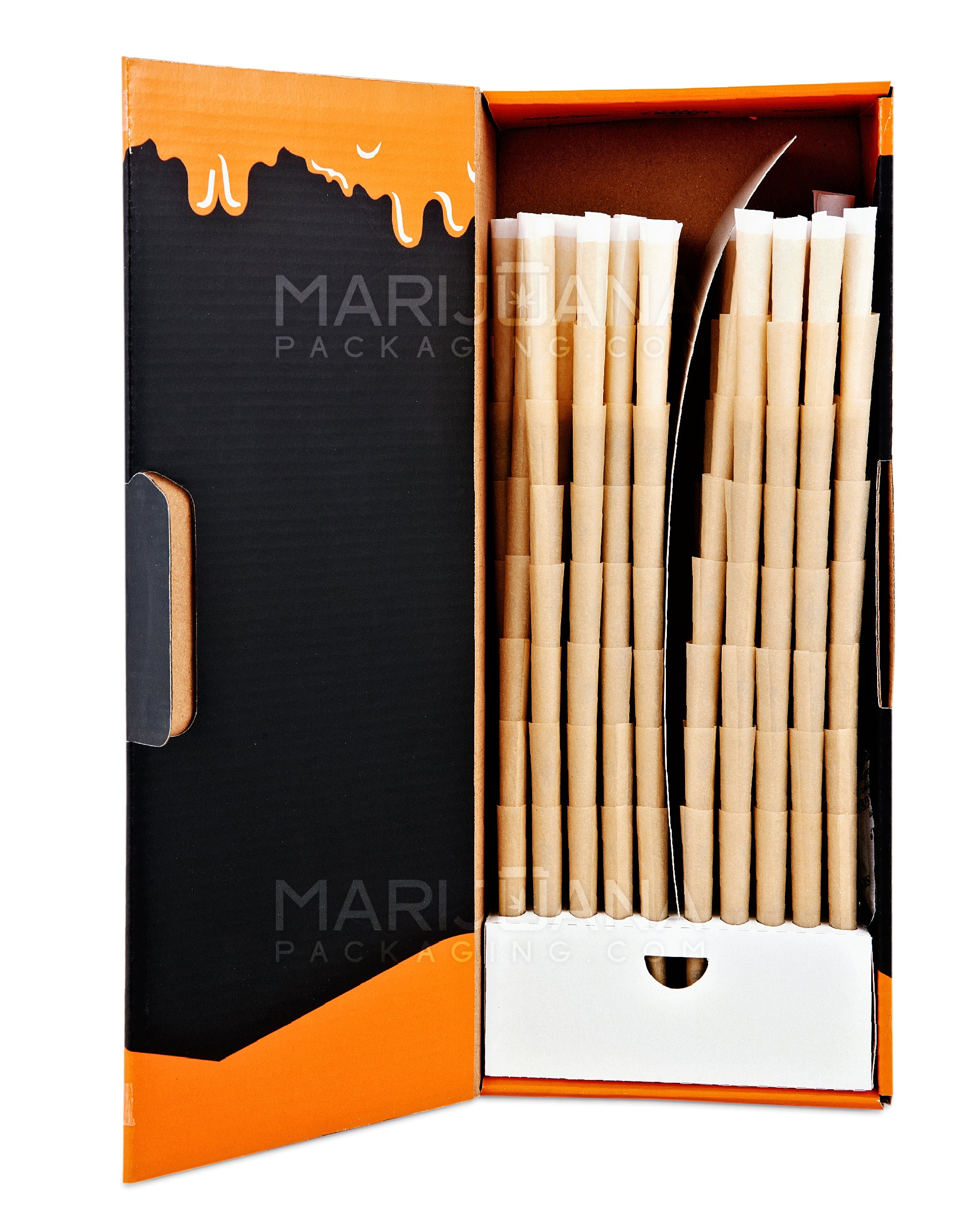 POP CONES | 1 1/4 Size Unbleached Pre-Rolled Cones | 84mm - Tropical Mango - 400 Count - 2