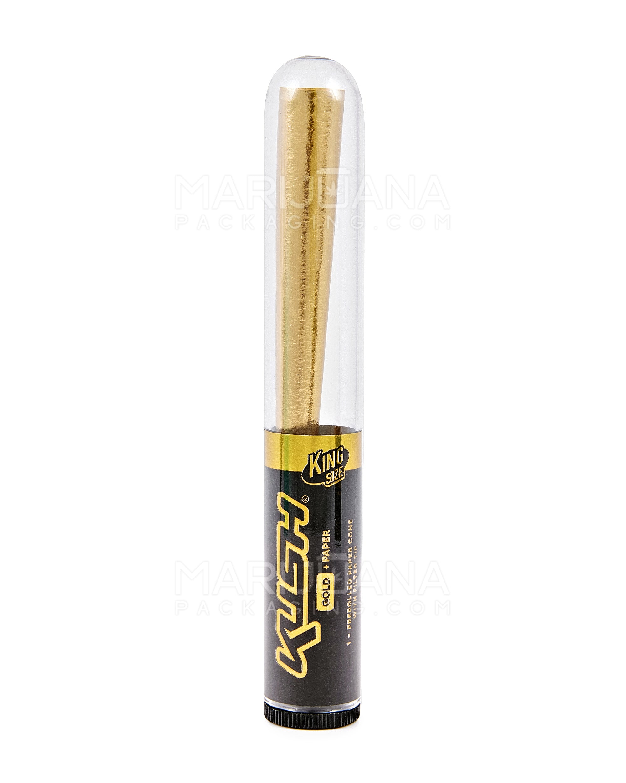 KUSH | 'Retail Display' 24K Gold King Size Paper Pre Rolled Cones | 63mm - Edible Gold - 8 Count - 2