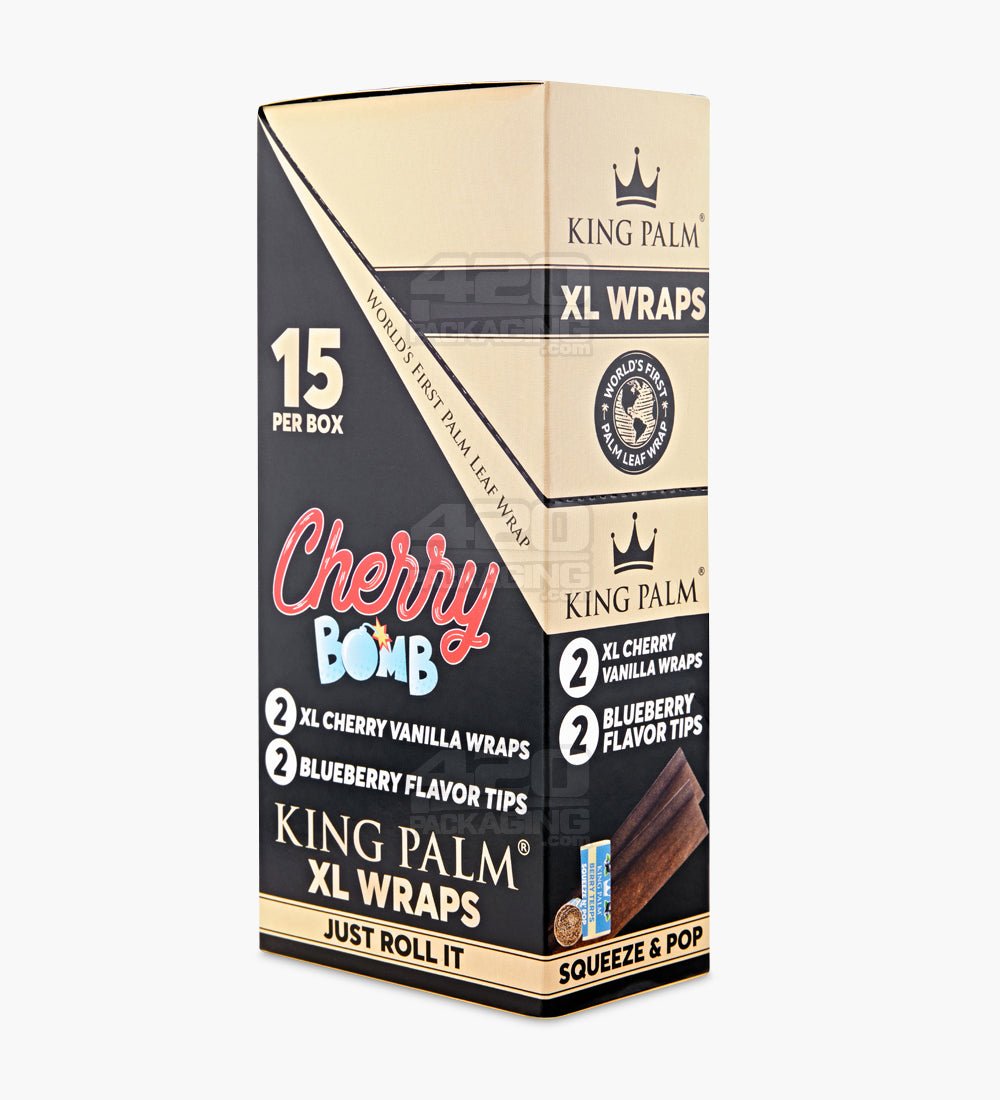 King Palm Cherry Bomb Palm Leaf Blunt Wraps 15/Box - 2
