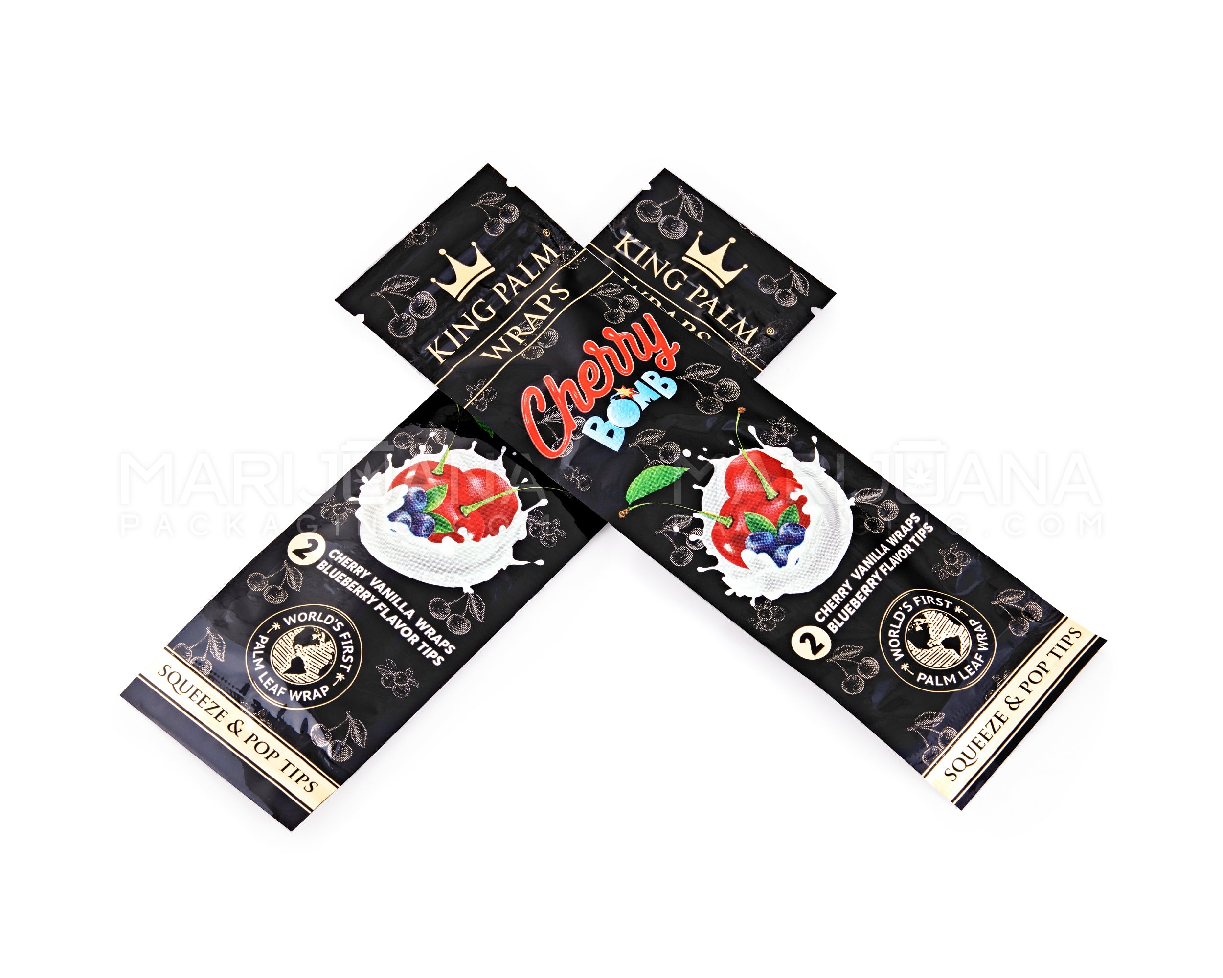 KING PALM | 'Retail Display' Palm Leaf Blunt Wraps | 106mm - Cherry Bomb - 15 Count