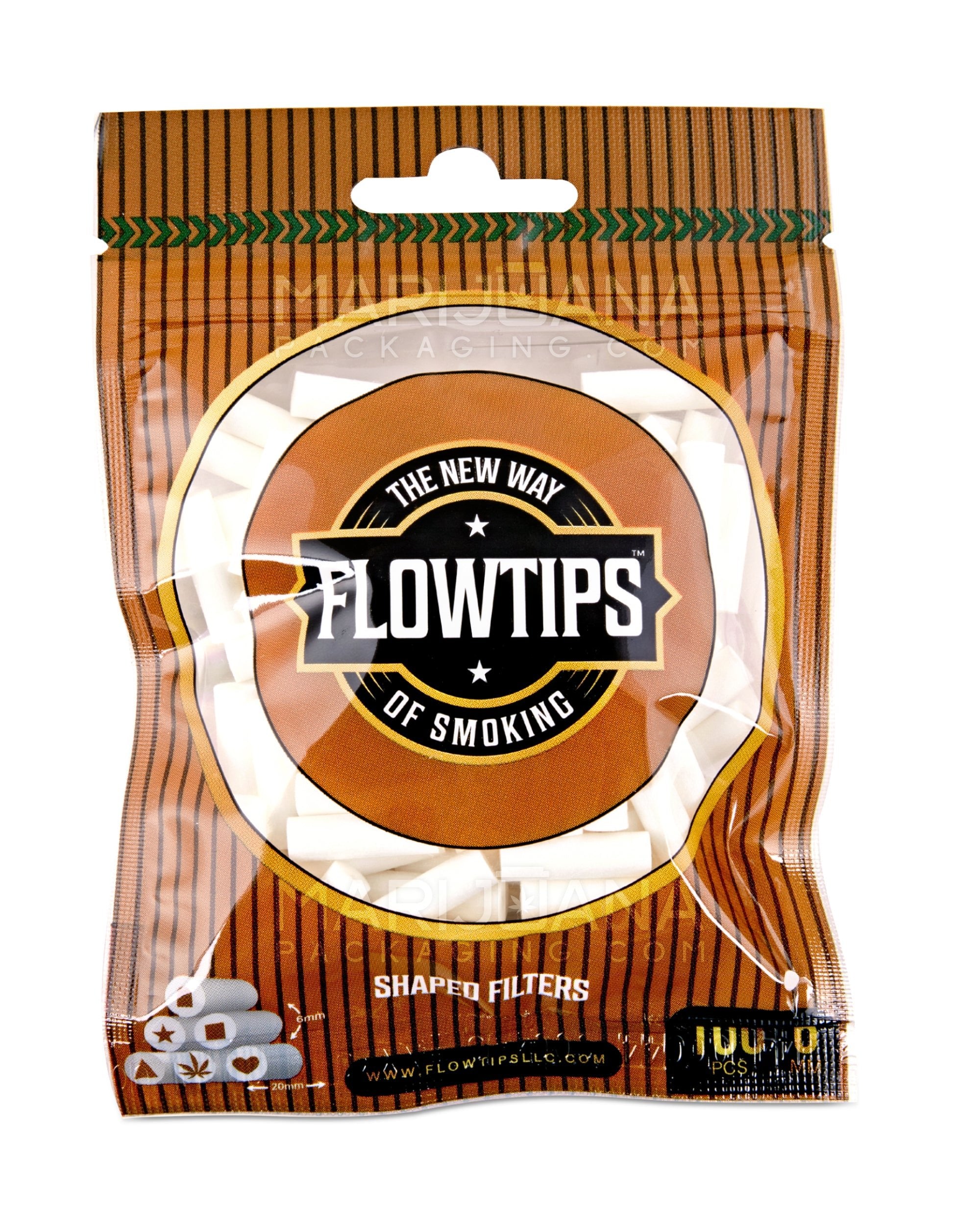 FLOWTIPS | 'Retail Display' Hollow Shaped Filter Tips | 20mm - Premium Cotton - 10 Count - 4