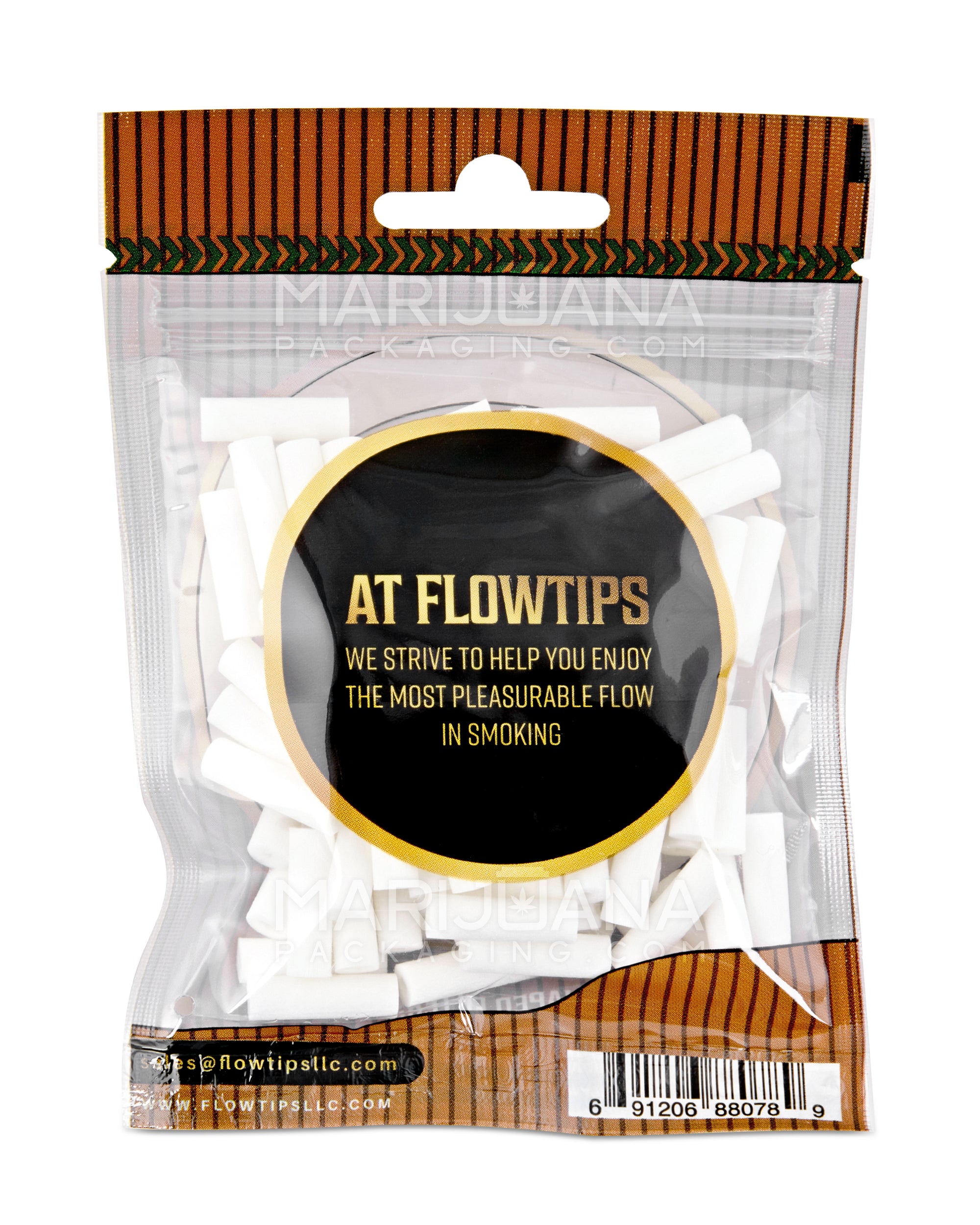 FLOWTIPS | 'Retail Display' Hollow Shaped Filter Tips | 20mm - Premium Cotton - 10 Count - 5