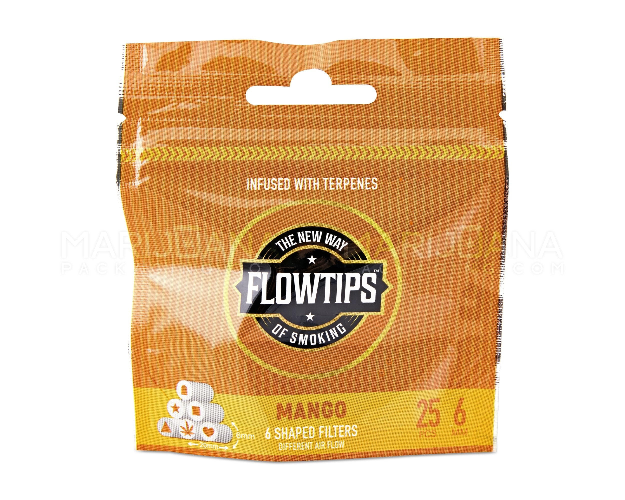 FLOWTIPS | 'Retail Display' Terpene-Infused Filter Tips | 20mm - Mango - 10 Count - 4