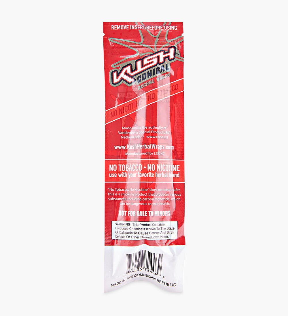 Kush Sweet Herbal Hemp Conical Wraps 15/Box - 3