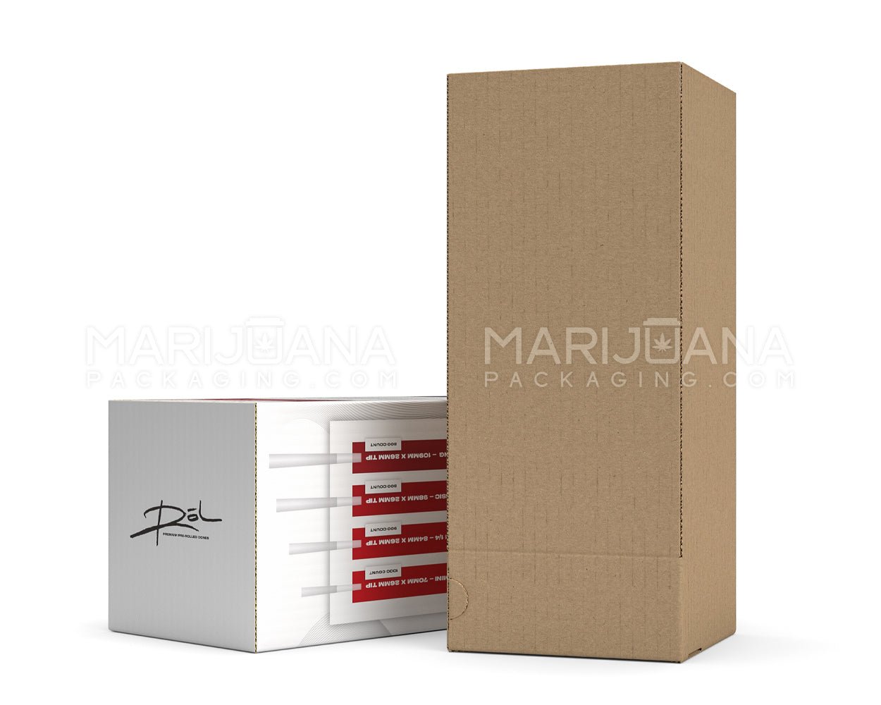 ROL | 1 1/4th Size Pre-Rolled Cones | 84mm - Porcelain White Paper - 900 Count - 9