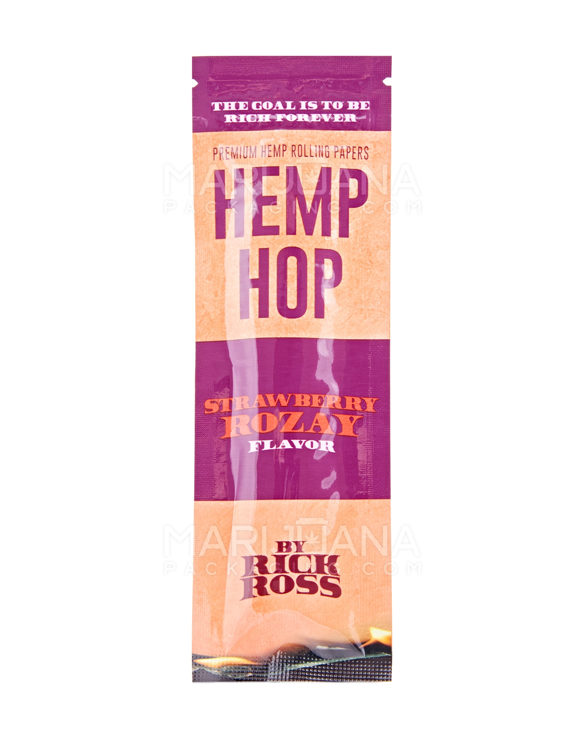 Hemp Hop | 'Retail Display' King Size Organic Hemp Rolling Papers | 109mm - Rozay Strawberry - 25 Count - 2
