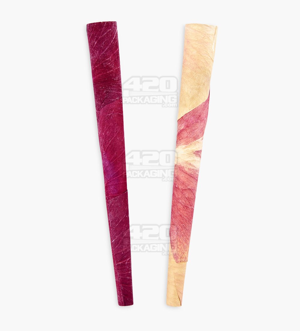 Handmade 109mm King Size Organic Paper Rose Petal Pre Rolled Cones 24/Box - 4