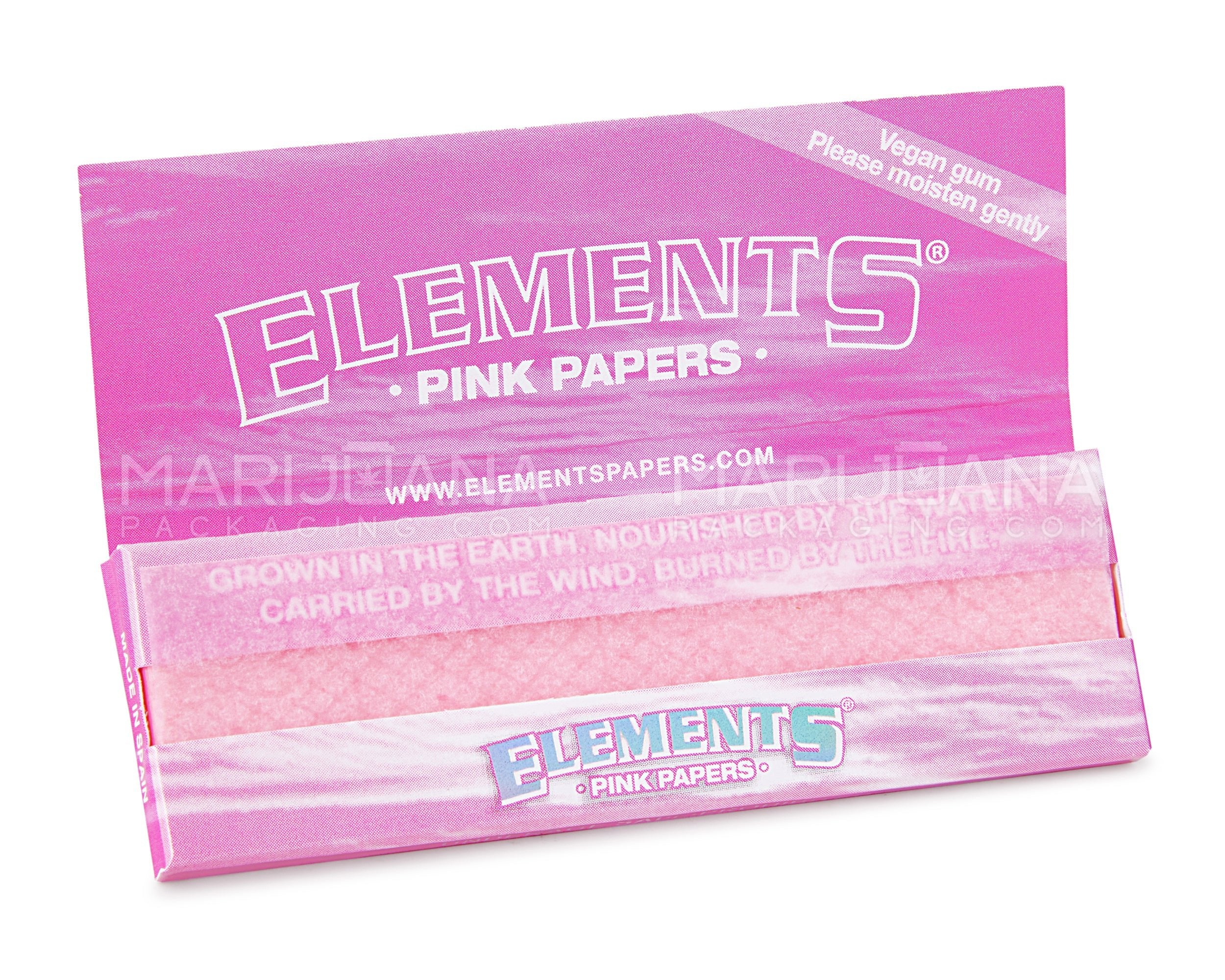 ELEMENTS | 'Retail Display' 1 1/4 Size Ultra Thin Rolling Papers | 83mm - Pink Rice Paper - 50 Count - 3